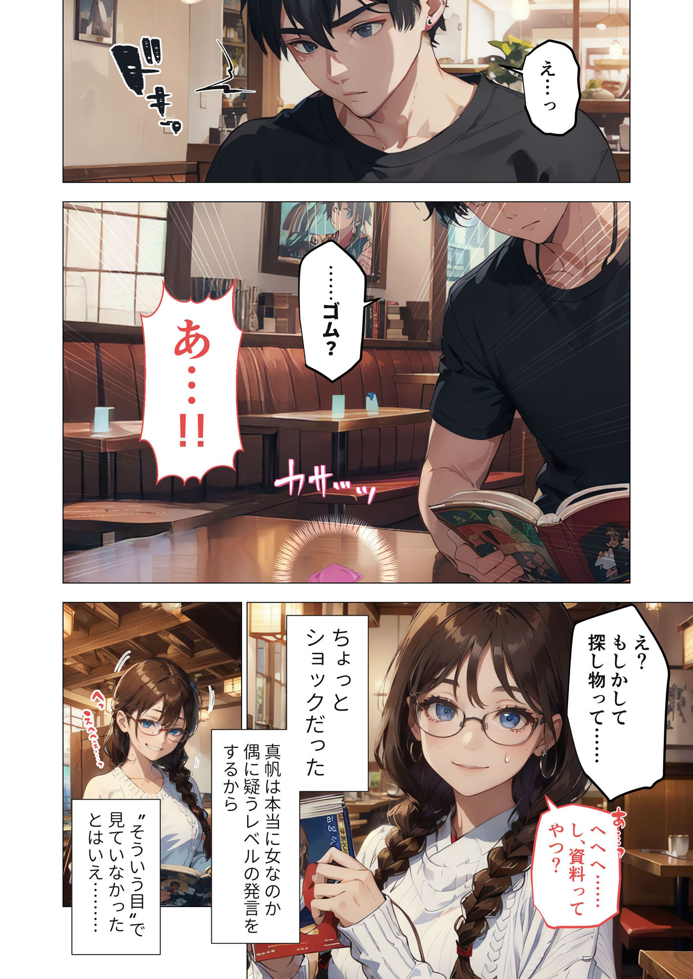 サンプル画像4:巨乳なオタク女子はセックスを知りたい。 〜オタク友だちとの言いわけセックス〜(ラビットフット) [d_539214]