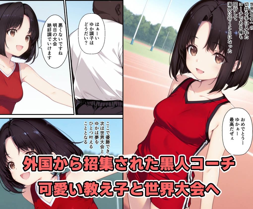 サンプル画像1:黒人コーチの朝立ちを見ているのがコーチにバレて中出しまでされた教え子の話(種付け彦) [d_539742]