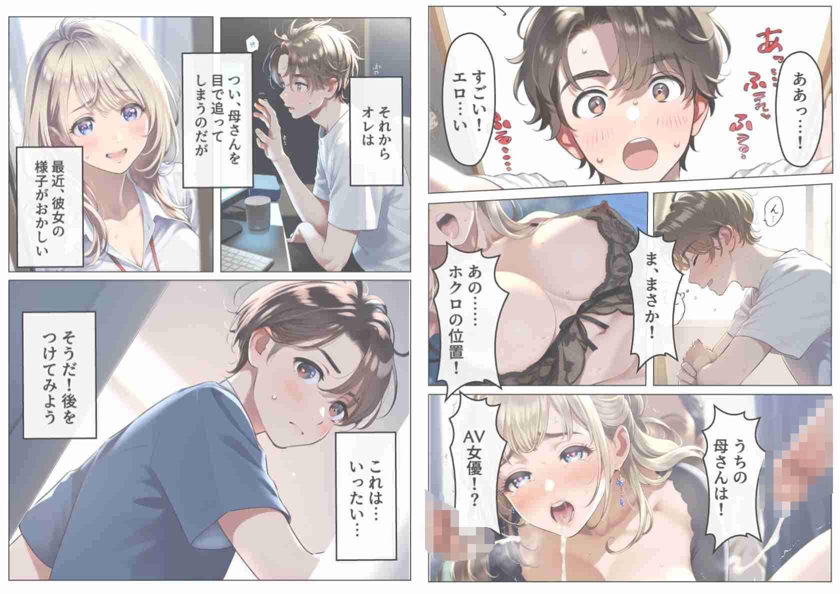 サンプル画像4:金髪ハーフの継母の裏の顔は、NG一切なしのドスケベAV女優でした(シコリの森) [d_540581]