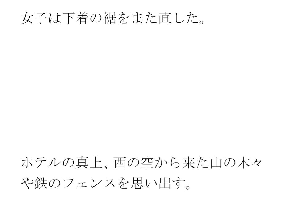 
        ホテル屋上と知人のおすすめのバー  その横の空き地とベンチ
-3