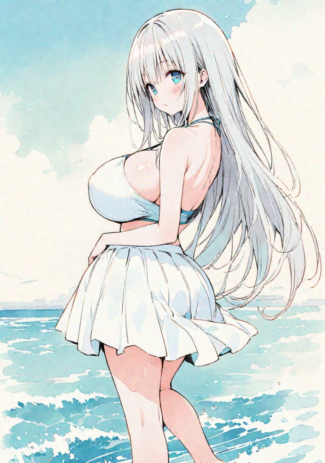 サンプル画像3:デカペェ海水浴-白波はるか-(誉純一郎) [d_542451]