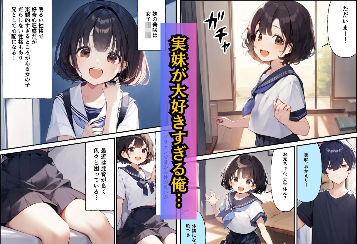 サンプル画像1:可愛すぎる妹にオナニーを見せてと言われ気づいたら中出ししてた問題(サークル休館日) [d_542916]