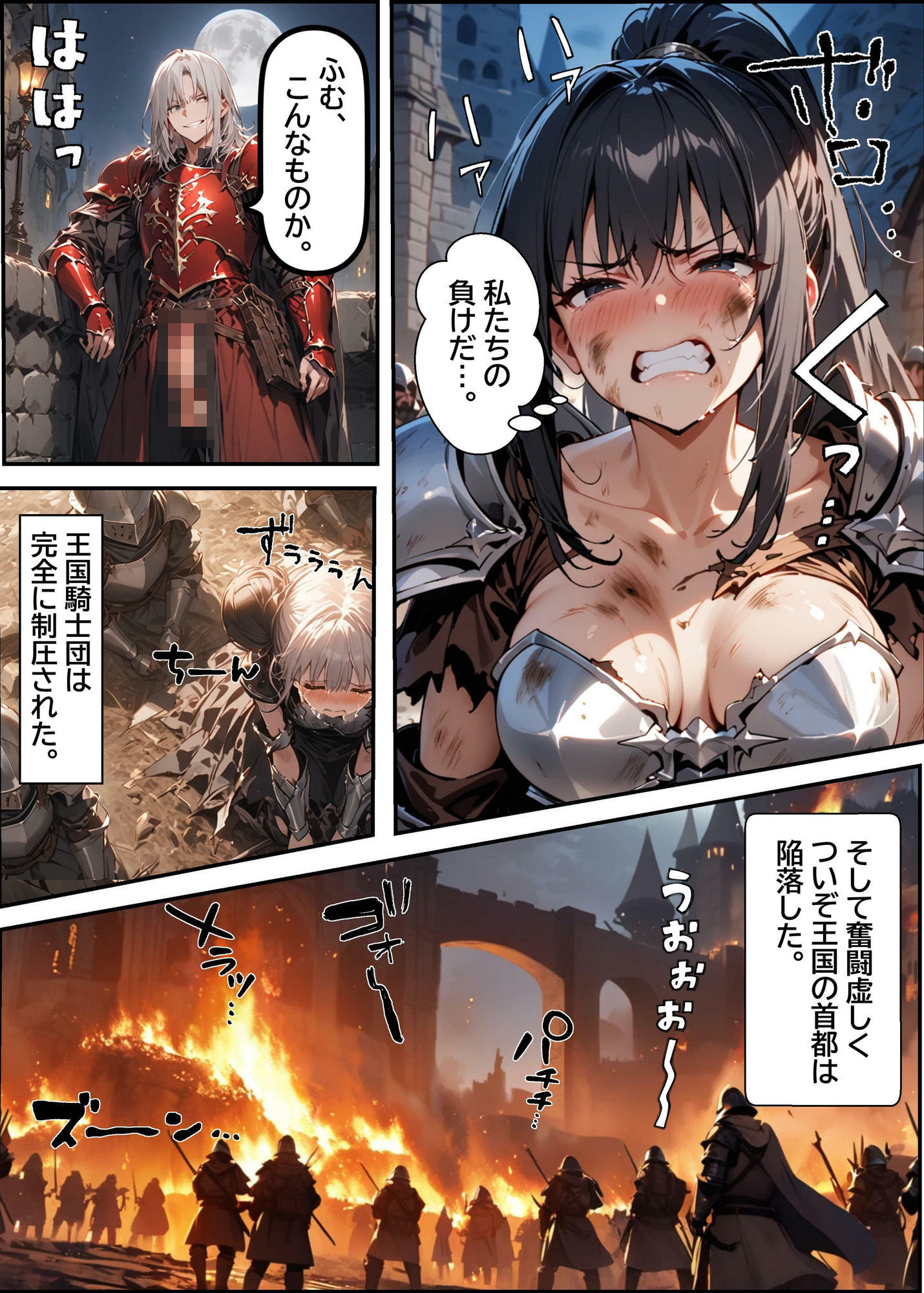 サンプル画像2:屈辱の王国騎士団 〜強●わからせ物語〜(ちんぬく) [d_543363]