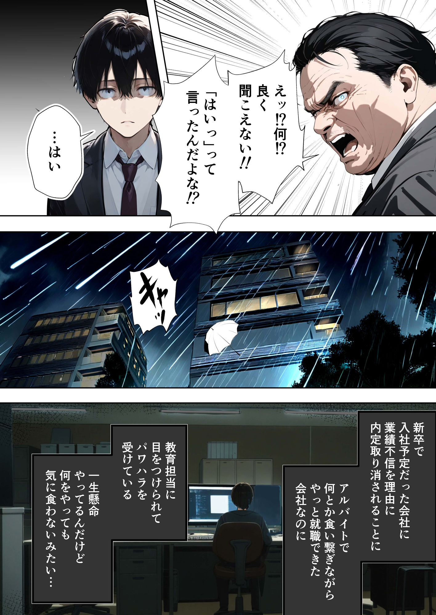 サンプル画像3:キツメだけど実は優しい女上司と、ふたりっきりの筆おろしサービス残業(ぽダム) [d_543653]