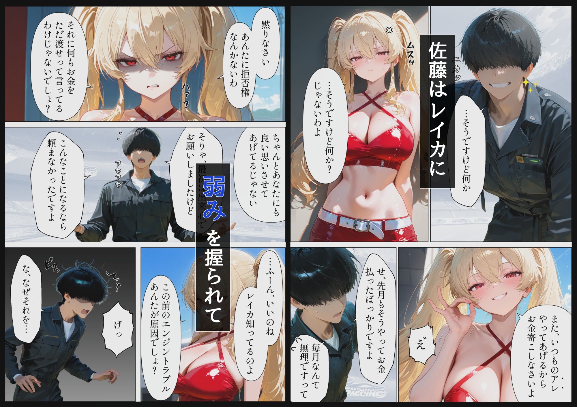 サンプル画像3:美脚なレースクイーンに金と精液を搾取されてた俺が催〇アプリで逆襲するも結局分からされる話(モチマル) [d_544063]