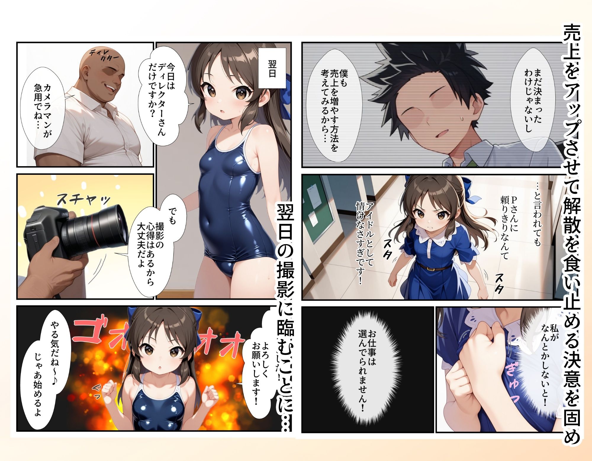 【エロ漫画】仕事を選んでられないアイドルがエッチな撮影に挑戦したら快楽におぼれちゃったお話2