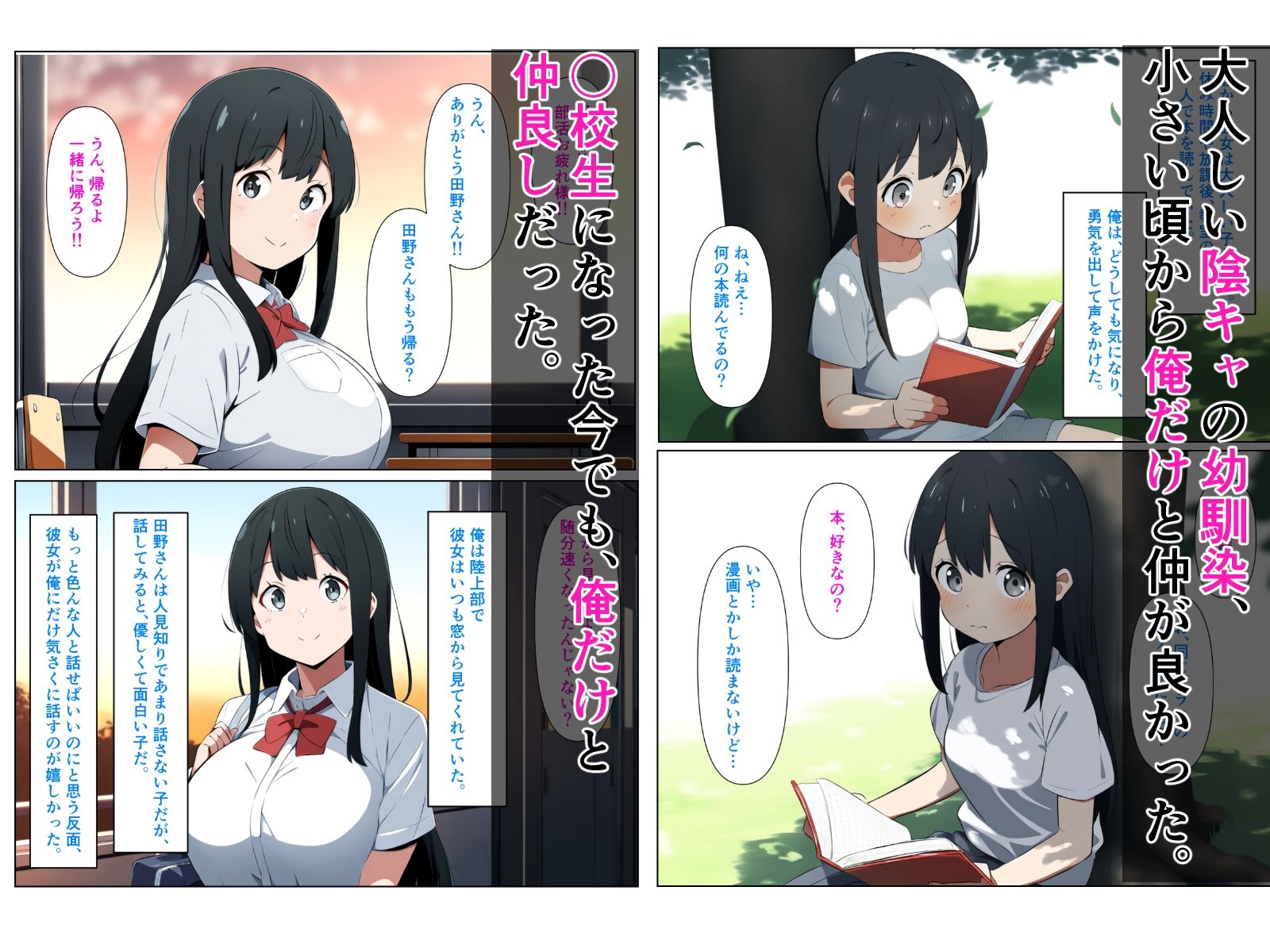 サンプル画像1:黒髪陰キャの幼馴染をチャラ男先輩に寝取られる話(ぬぽぬぽらぼ) [d_546378]