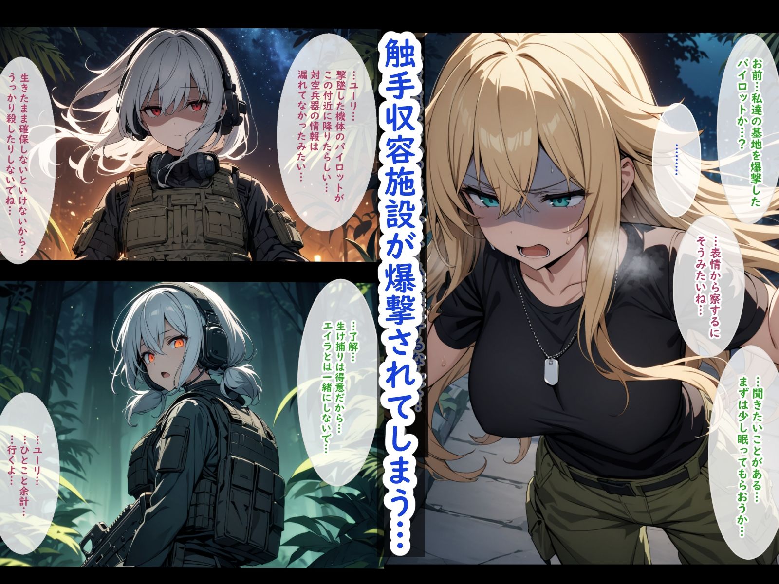 サンプル画像2:武装少女が触手に襲われたりふたなりになったりする話(SPAPLA) [d_548485]