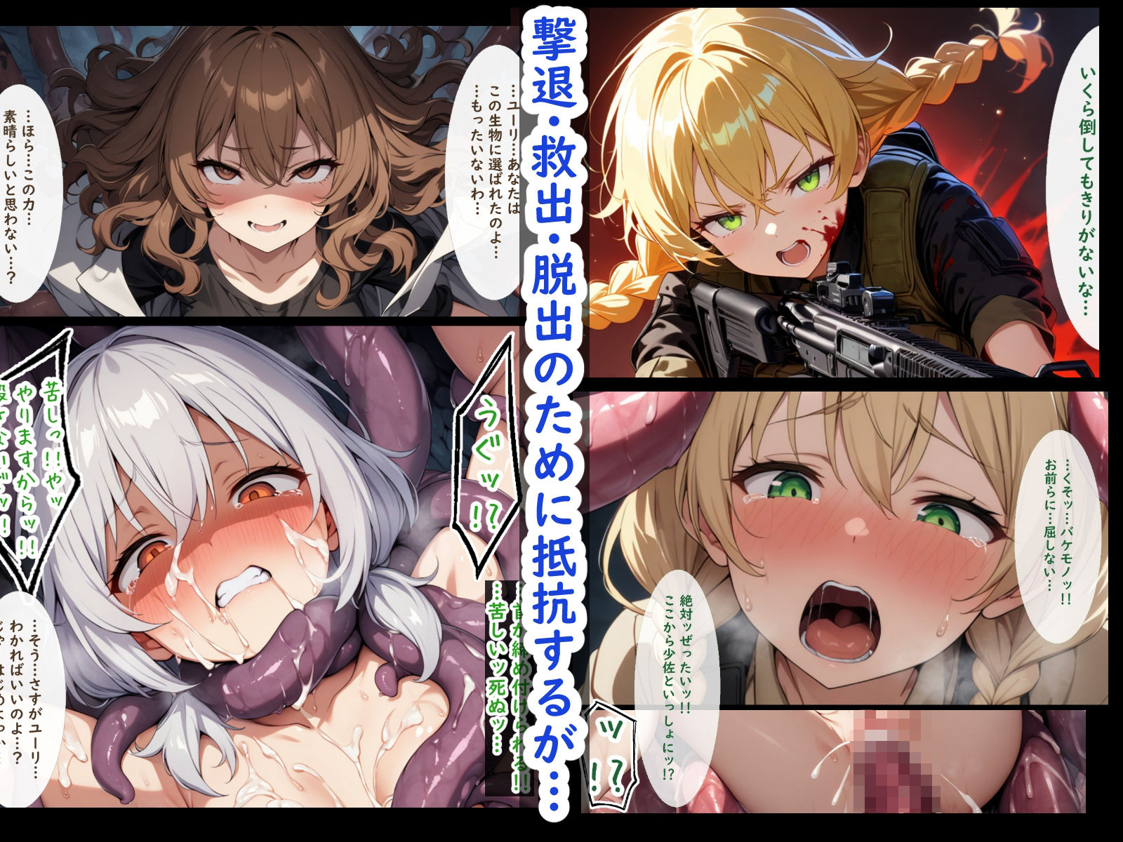 サンプル画像4:武装少女が触手に襲われたりふたなりになったりする話(SPAPLA) [d_548485]