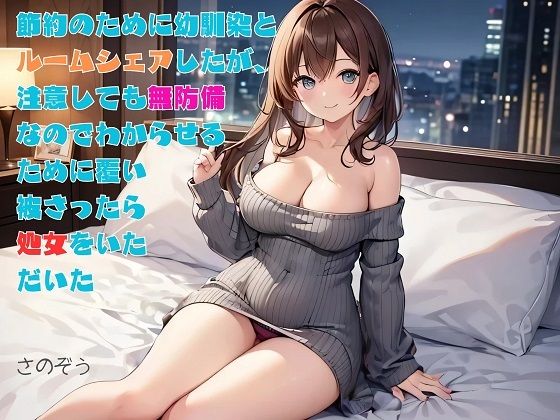 【お気軽小説】節約のために幼馴染とルームシェアしたが、注意しても無防備なのでわからせるために覆い被さったら処女をいただいた【さのぞう】