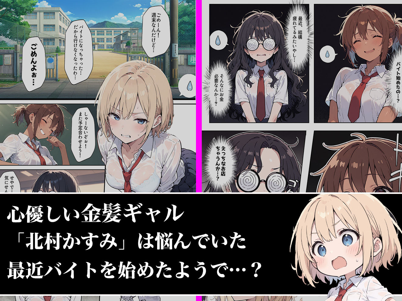 サンプル画像1:俺の前だとド変態になる金髪ギャルの話(aiもみむ出版) [d_548890]