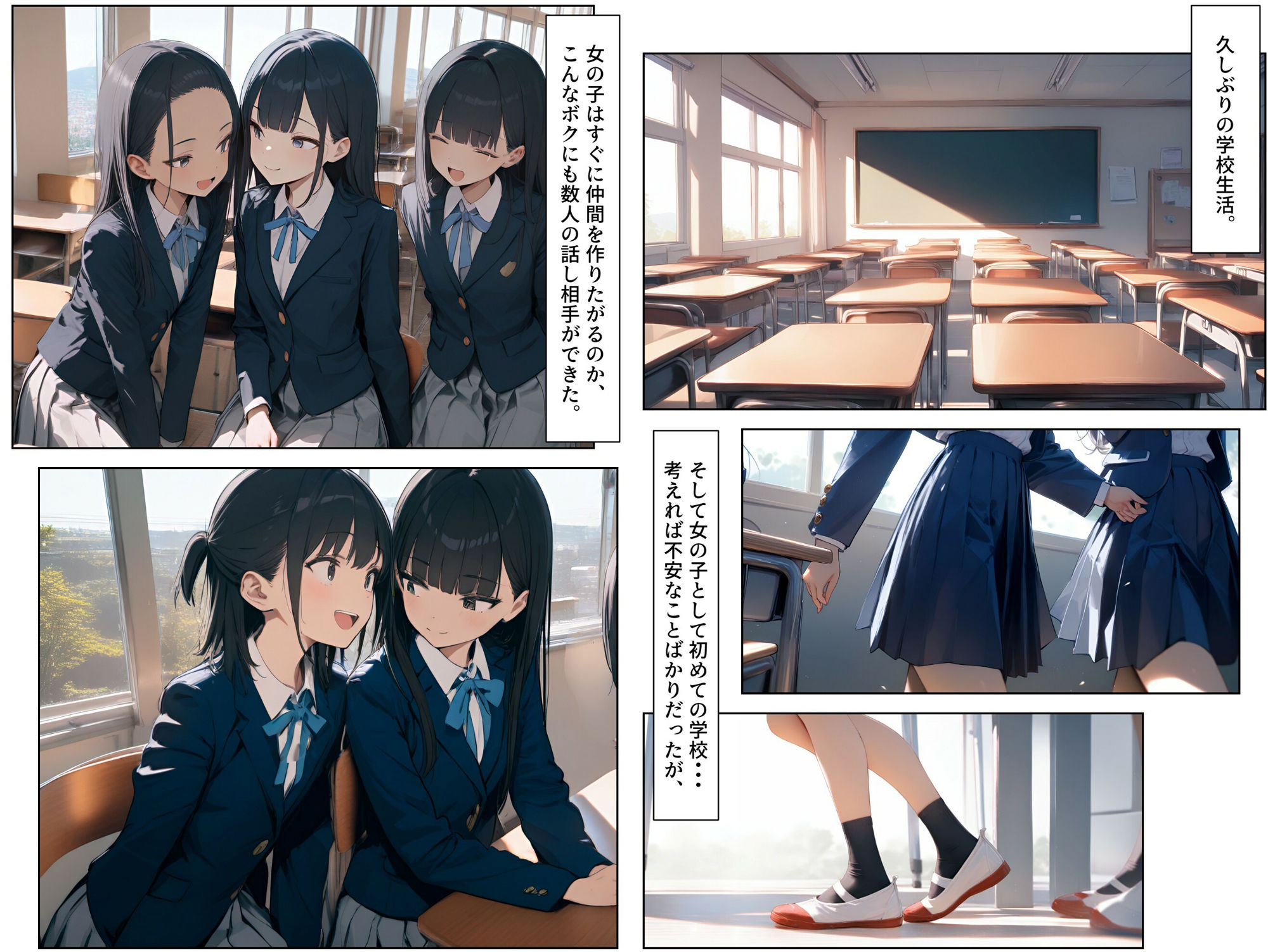 サンプル画像1:女装男子のJKハーレム生活 2(電脳戯画) [d_549125]