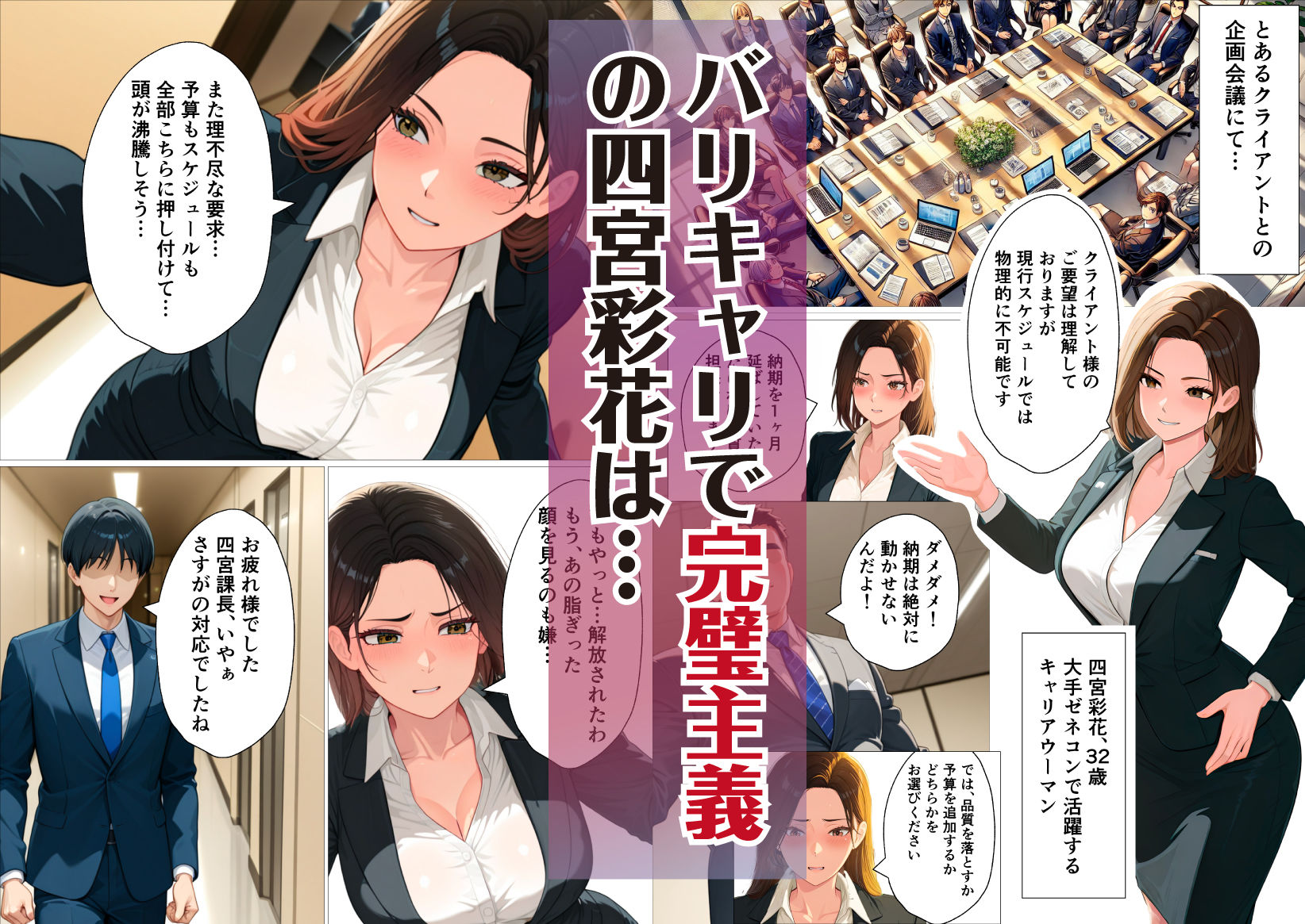 サンプル画像1:バリキャリで有能すぎる女上司をおねだりするメス犬にしました。(おねだり本舗) [d_549682]