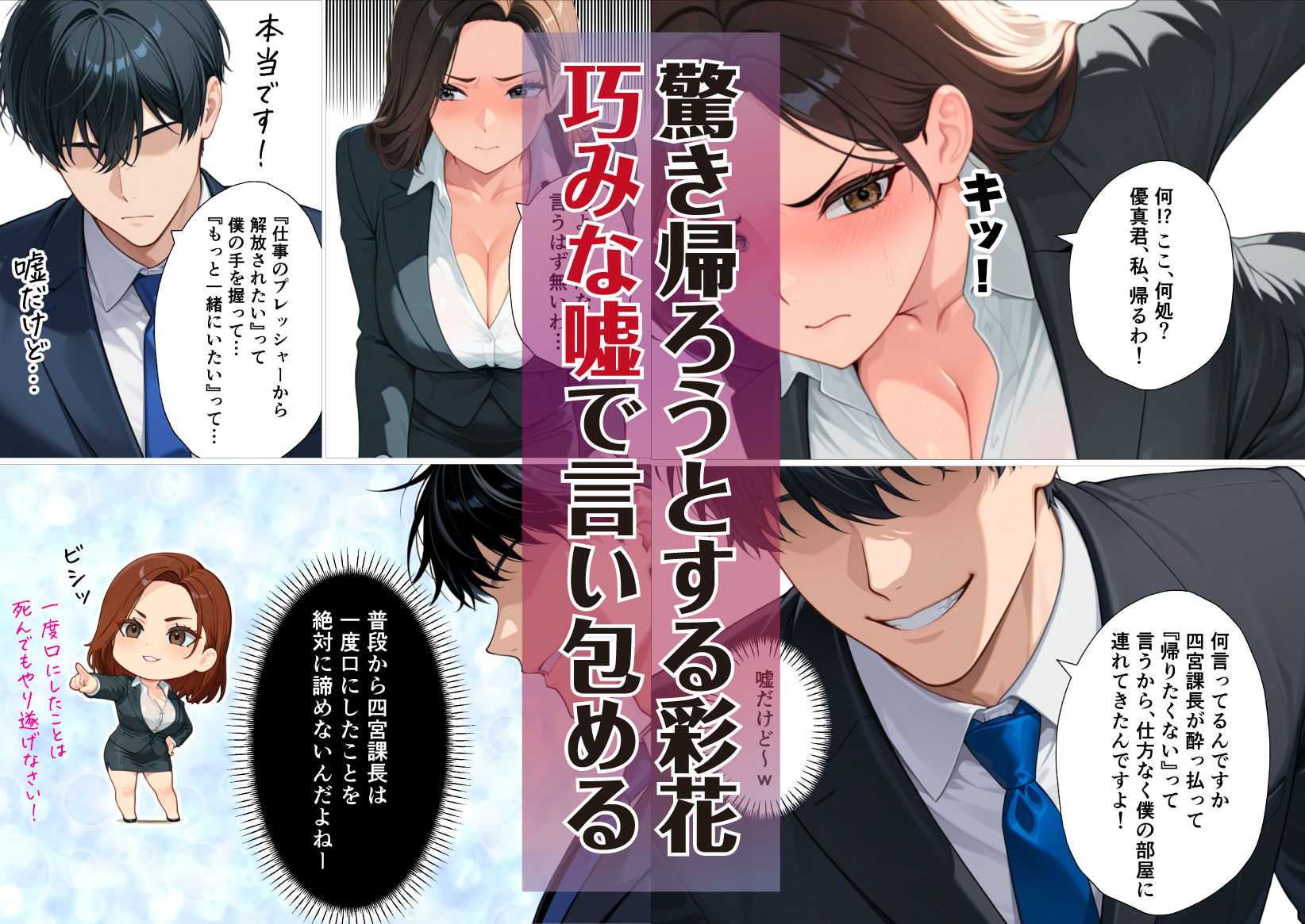 サンプル画像6:バリキャリで有能すぎる女上司をおねだりするメス犬にしました。(おねだり本舗) [d_549682]