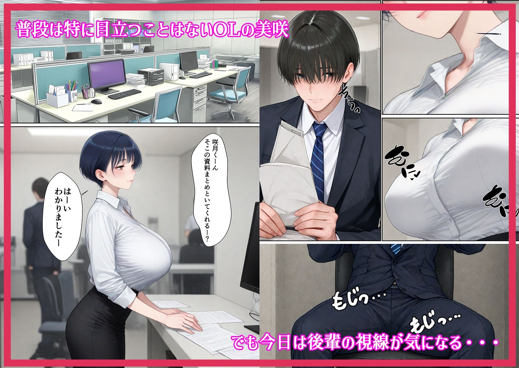 サンプル画像2:爆乳痴女の先輩OLが仕事しない後輩をヌキまくって性欲発散業務改善する話(桜あんぱん) [d_549708]