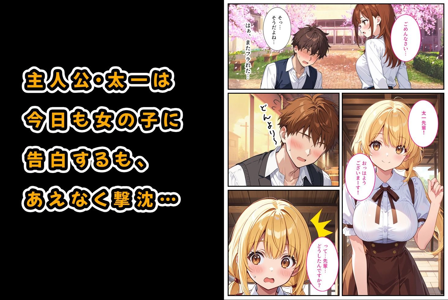 サンプル画像1:落ち込んでるオレに爆乳の後輩女子が処女をくれました！(StudioSR（妹･人妻･巨乳推し）) [d_550214]