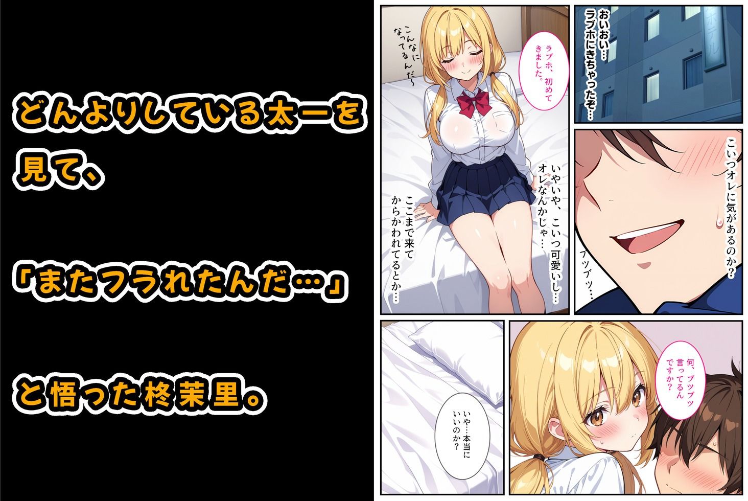 サンプル画像3:落ち込んでるオレに爆乳の後輩女子が処女をくれました！(StudioSR（妹･人妻･巨乳推し）) [d_550214]