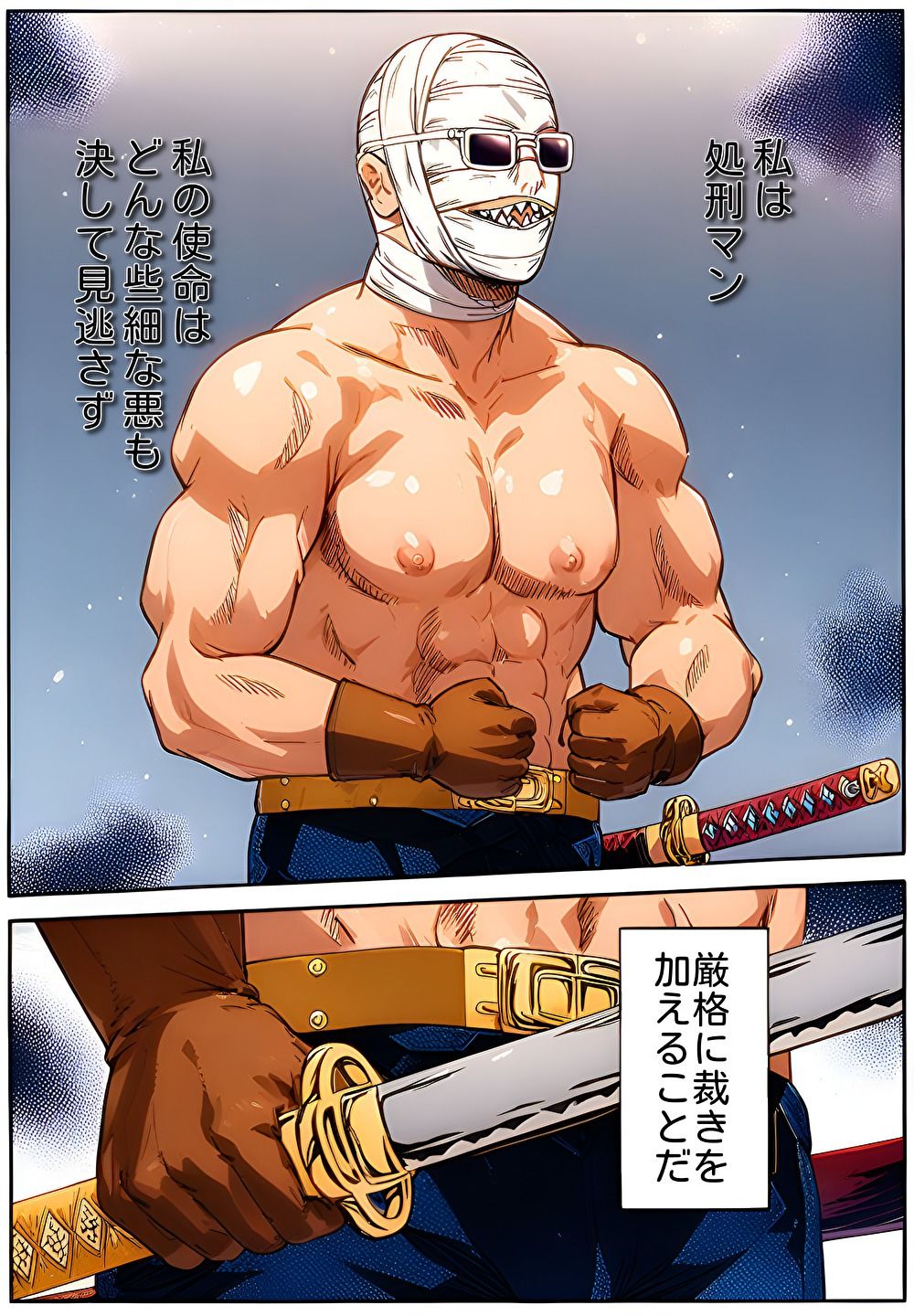 サンプル画像1:処刑マンのいけにえ（フルカラーバージョン）(モンスター同盟) [d_550476]