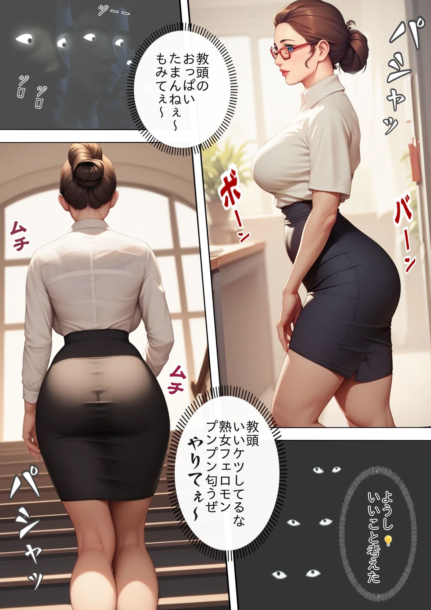 サンプル画像3:教頭の母が同級生に目の前で輪●されているのに僕は…(官能ラボ) [d_550787]