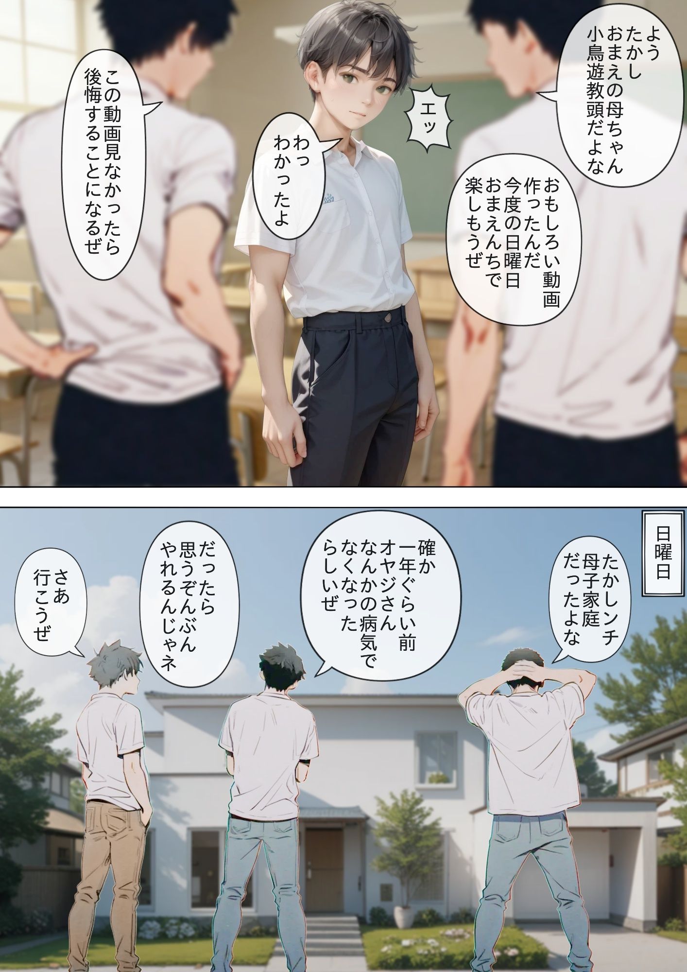 サンプル画像4:教頭の母が同級生に目の前で輪●されているのに僕は…(官能ラボ) [d_550787]