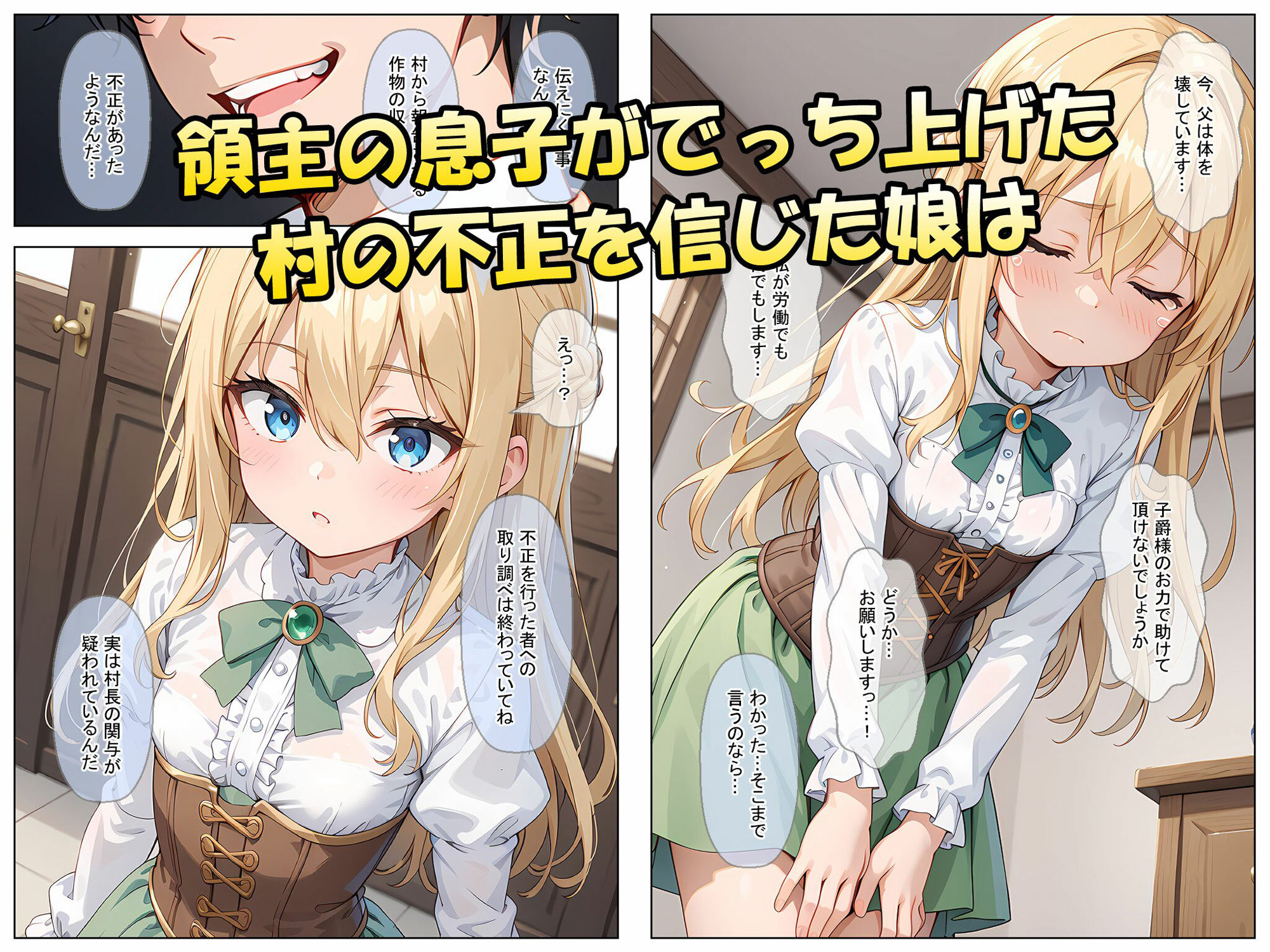 サンプル画像2:領主の息子が村長の娘の良心につけ込んでヤった！(ようこそ養豚場へ) [d_550802]
