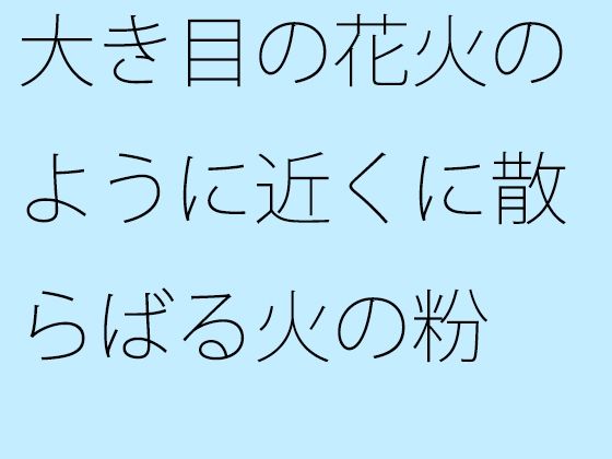 大き目の花火のように近くに散らばる火の粉  部屋の中にも