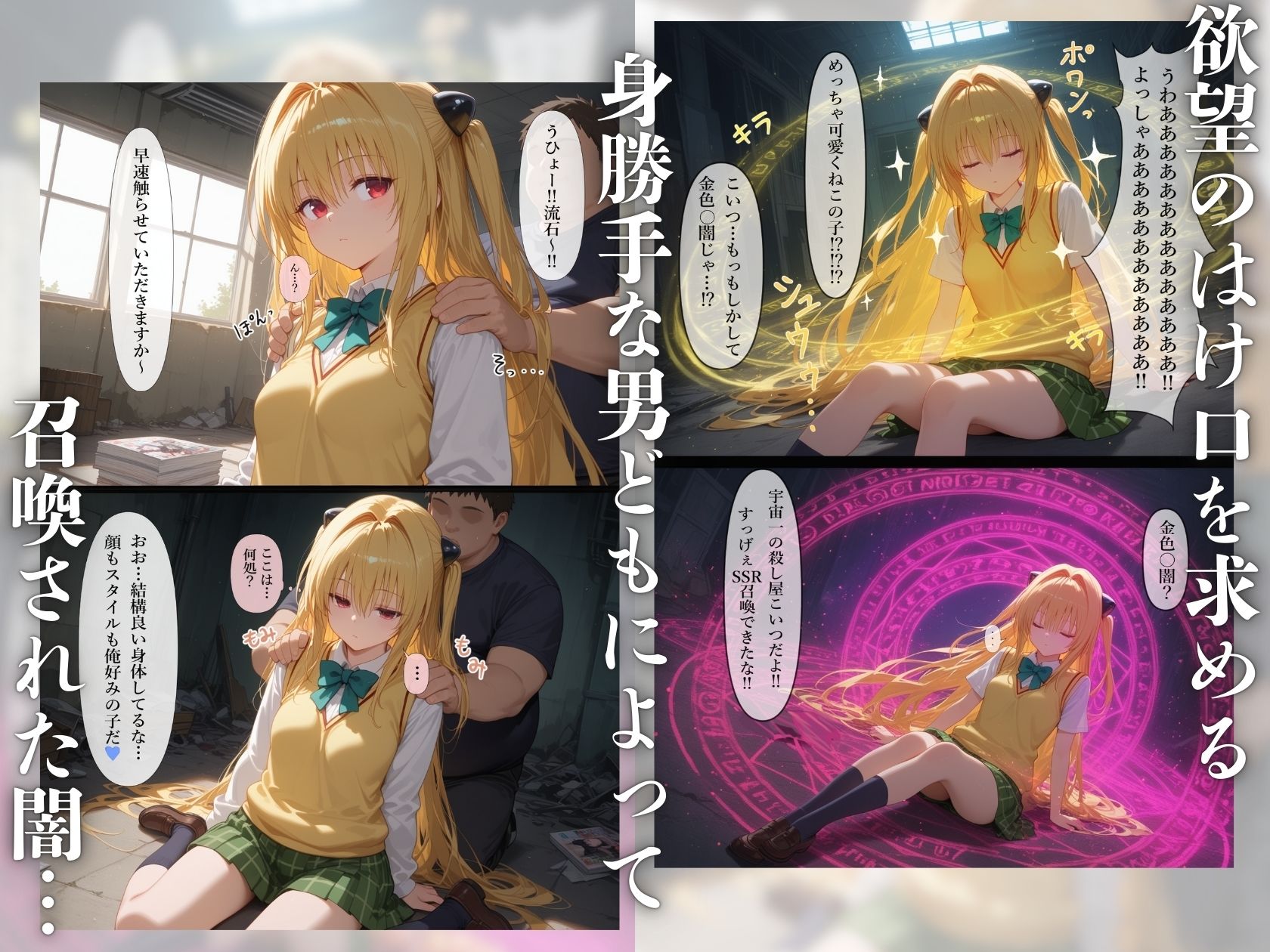 サンプル画像1:凌●召喚  召喚ヒロインには人権が無いので好き放題●されました〜金●の闇編〜(召喚師ジバ) [d_551908]