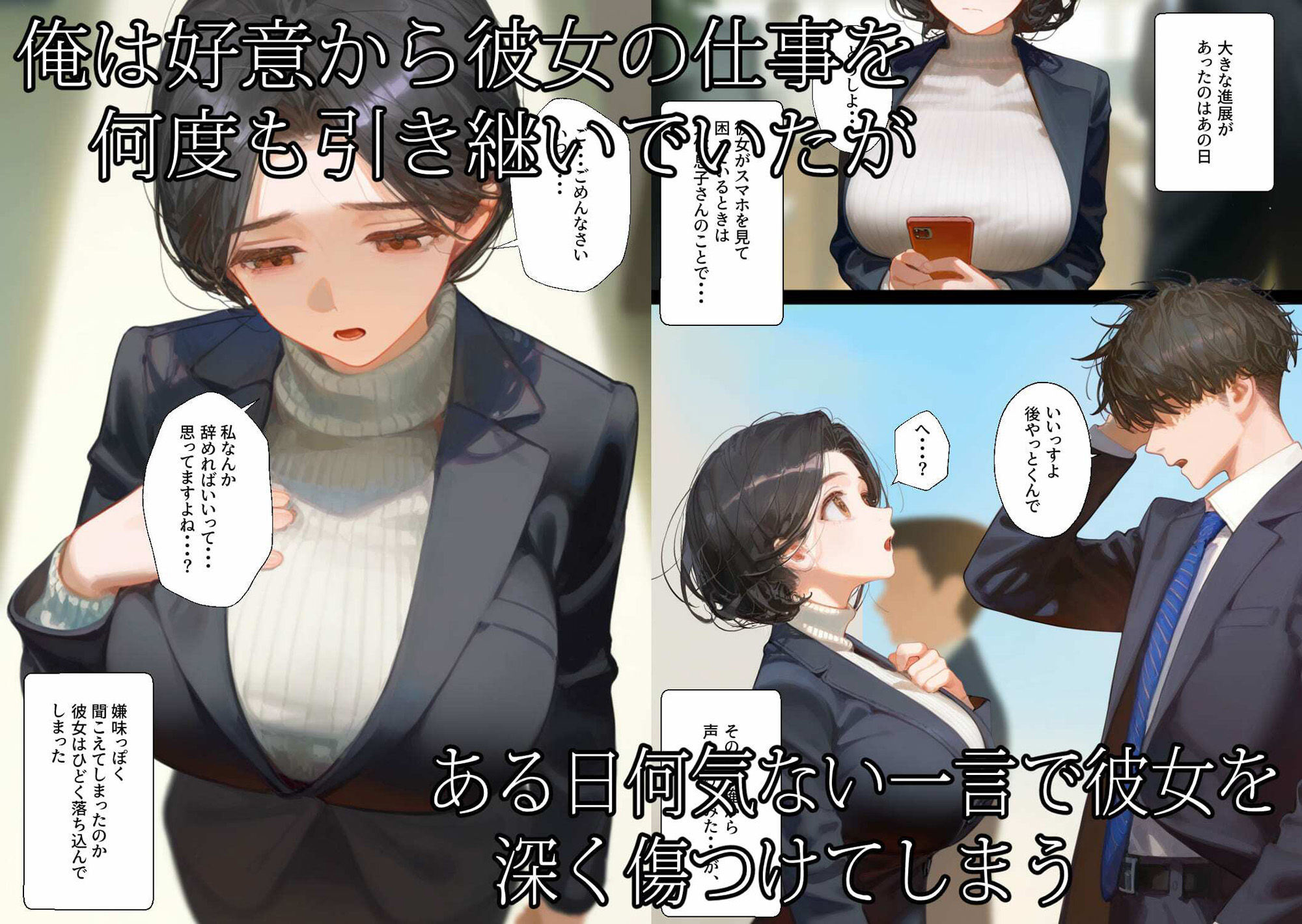 サンプル画像2:憧れの子持ち上司とあまあま孕ませエッチする話(柑橘堂) [d_552701]