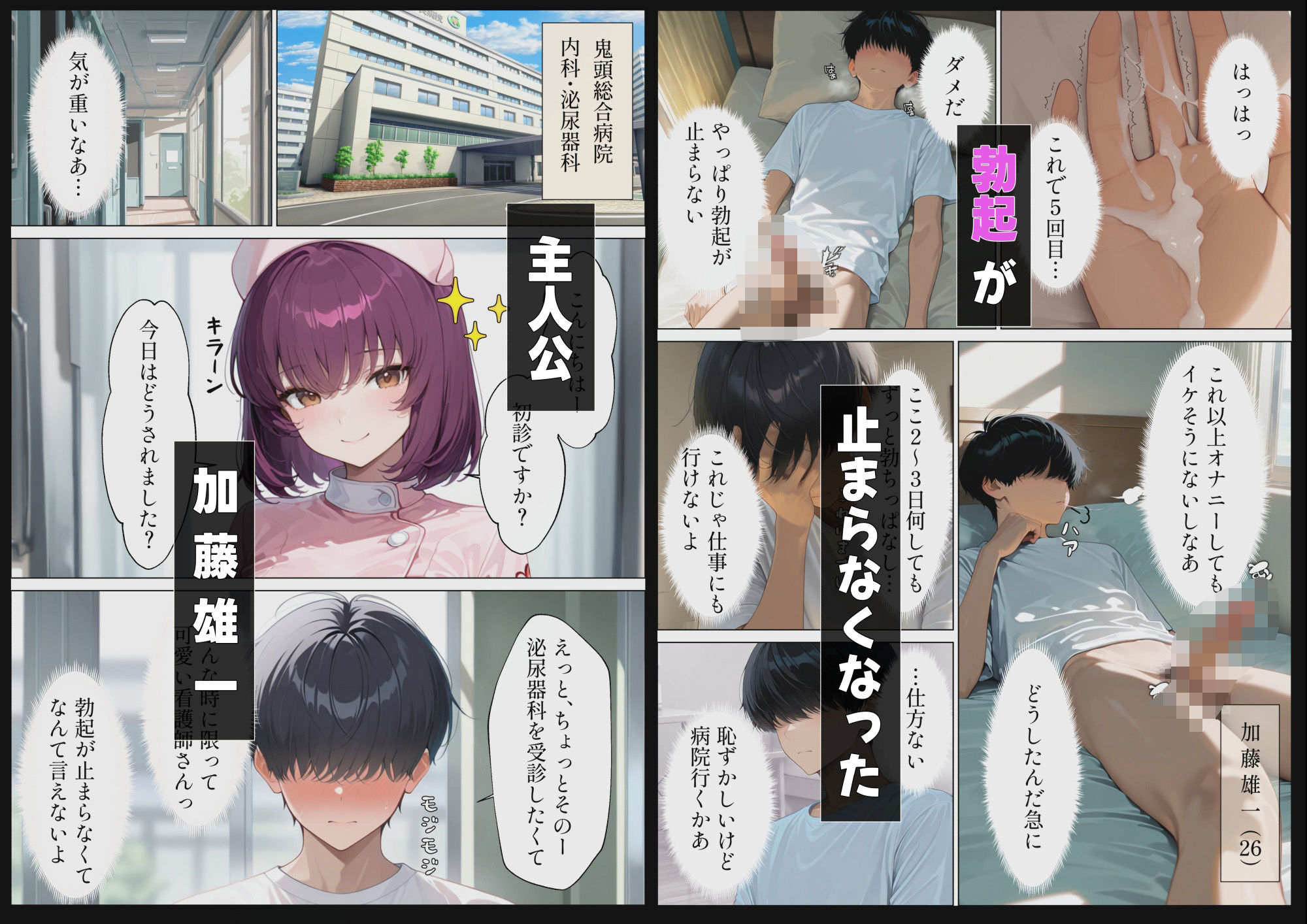 サンプル画像1:勃起が止まらないので病院に行ったら女医に拉致されて肉バイブとして使われた話(モチマル) [d_553536]