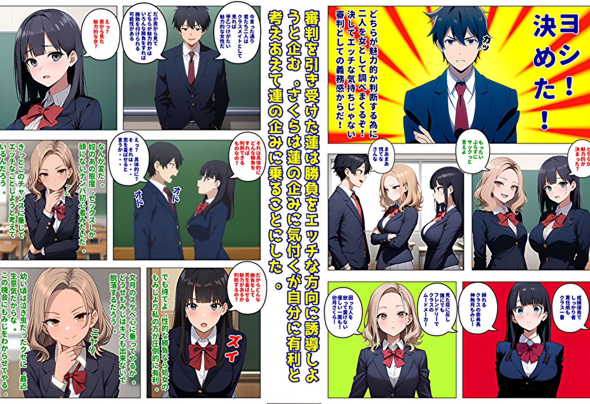 【メッチャエロい作品なので新作セールします】委員長とギャルがセックス勝負を始めたんだが俺が審判をする事になった話 画像2