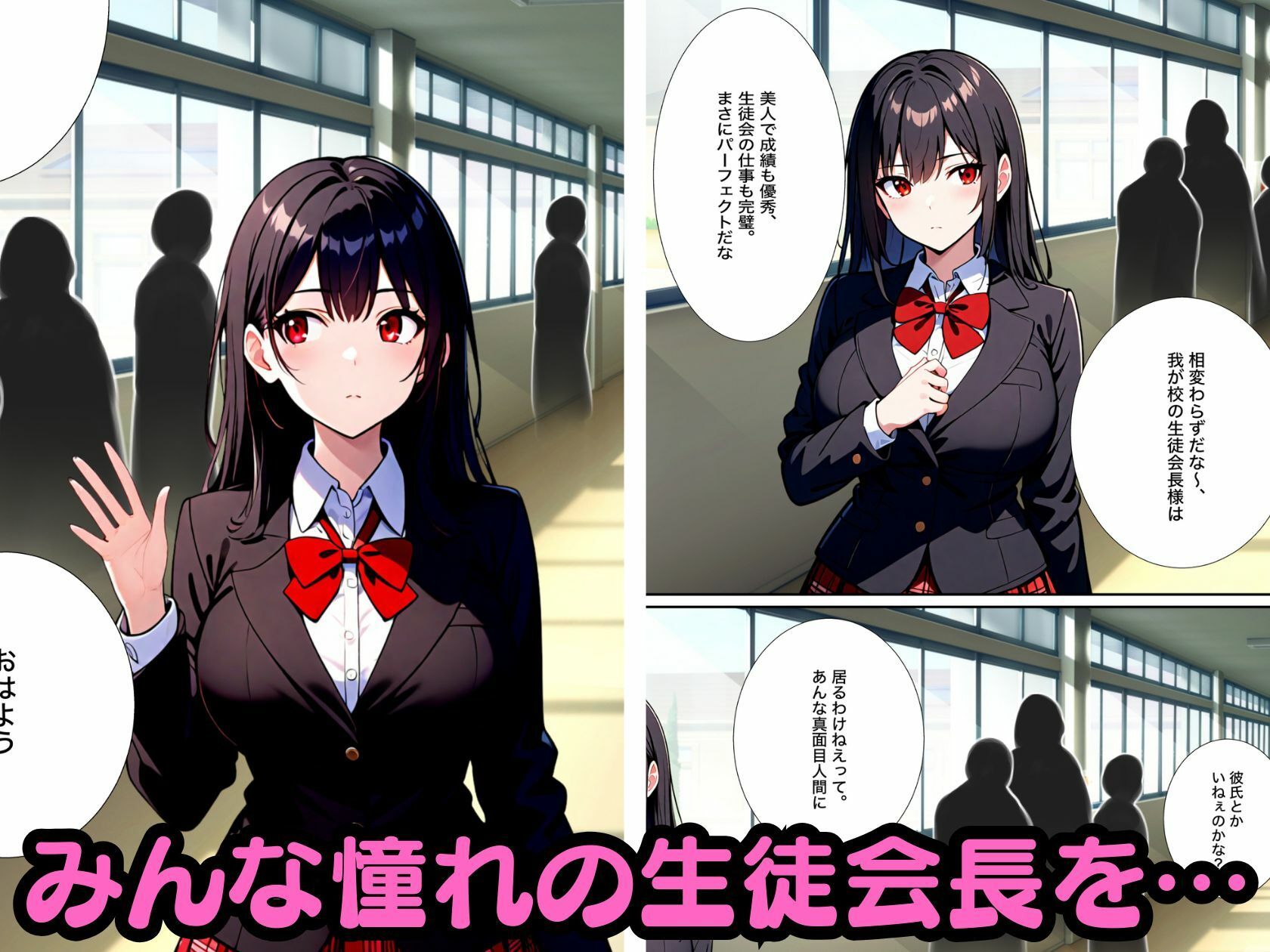 サンプル画像1:お堅い清純派の生徒会長を調教して性玩具にする話(変態マジシャン) [d_554084]