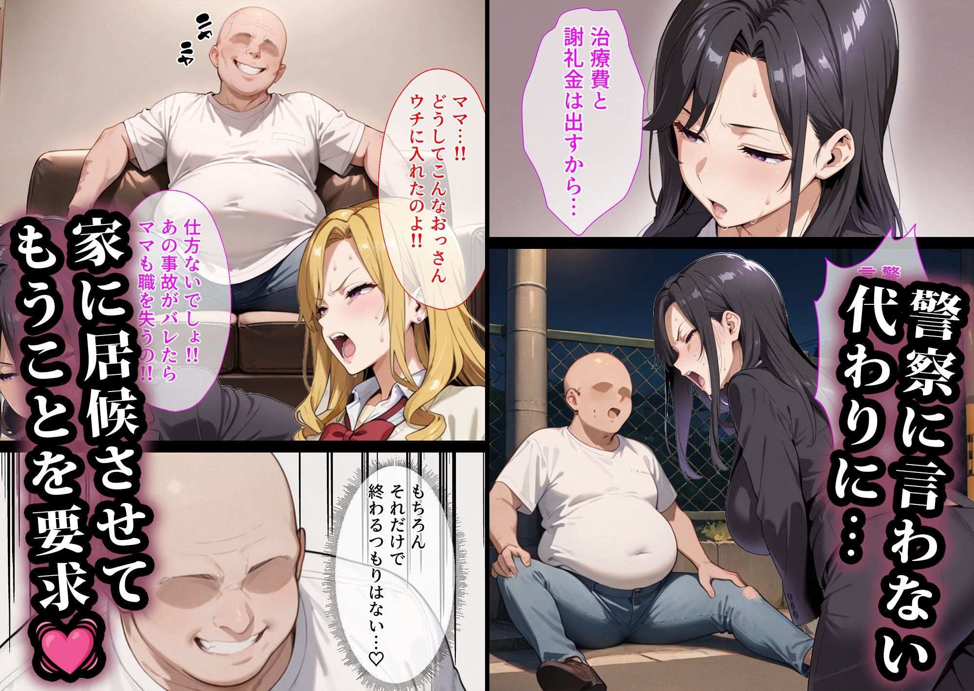 サンプル画像3:キモおじに寝取られた母娘〜高飛車親子編(エロエロ天国) [d_555016]