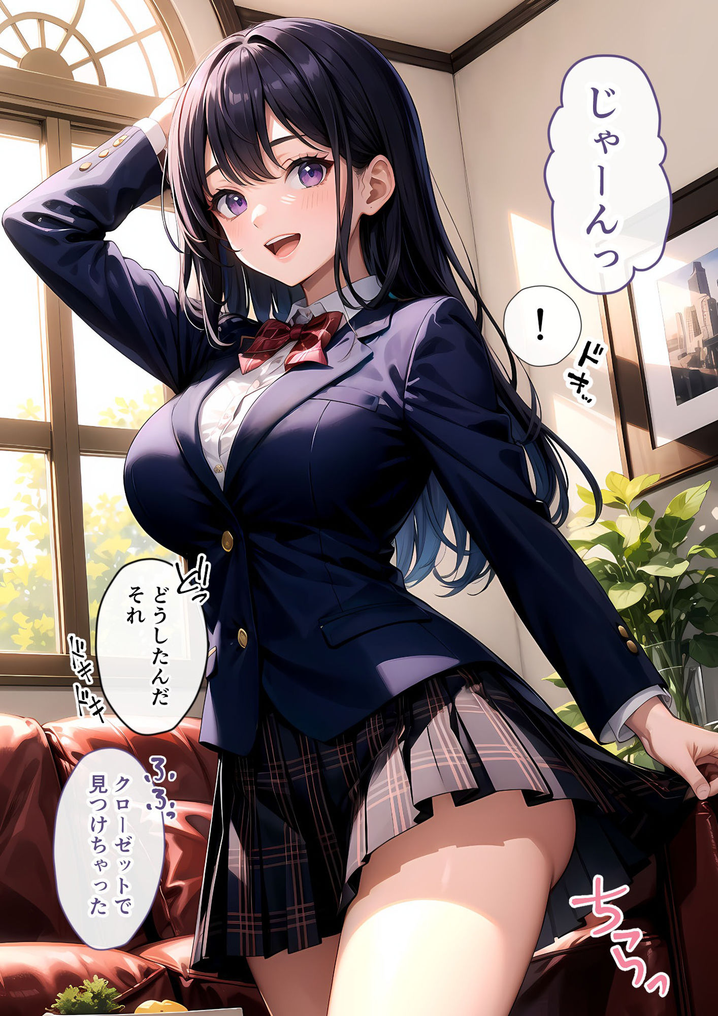 サンプル画像4:いちゃLOVE純情ベッドルーム〜思い出の卒業式、制服姿の彼女と青春ときめきエッチ〜(ラビットフット) [d_555928]