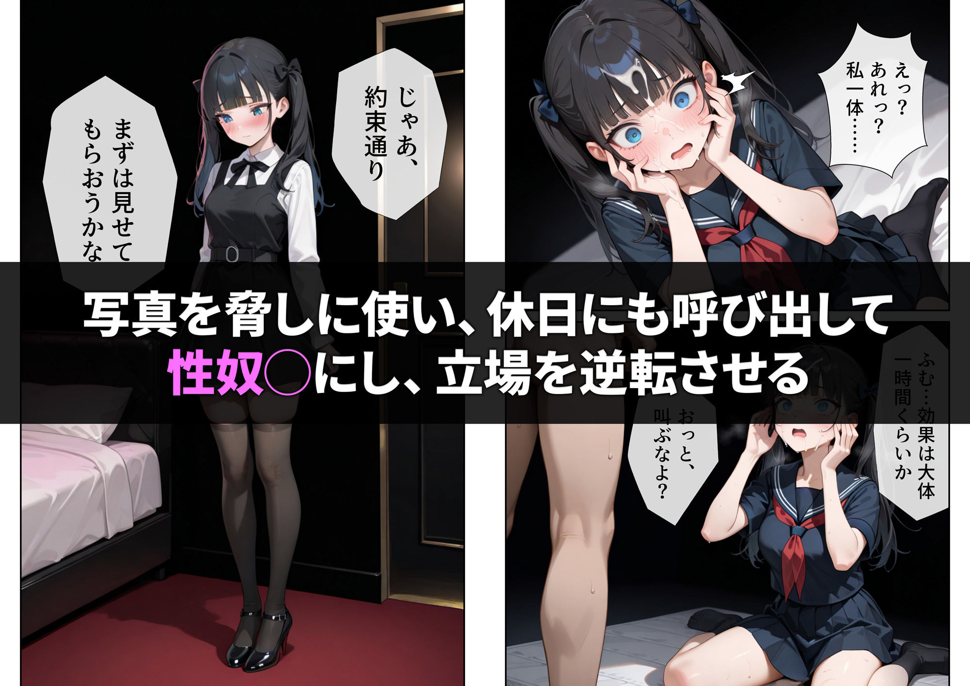 サンプル画像6:生意気ツインテを催◯アプリで性奴◯にしようとしたら(ニーハイ堂) [d_555951]