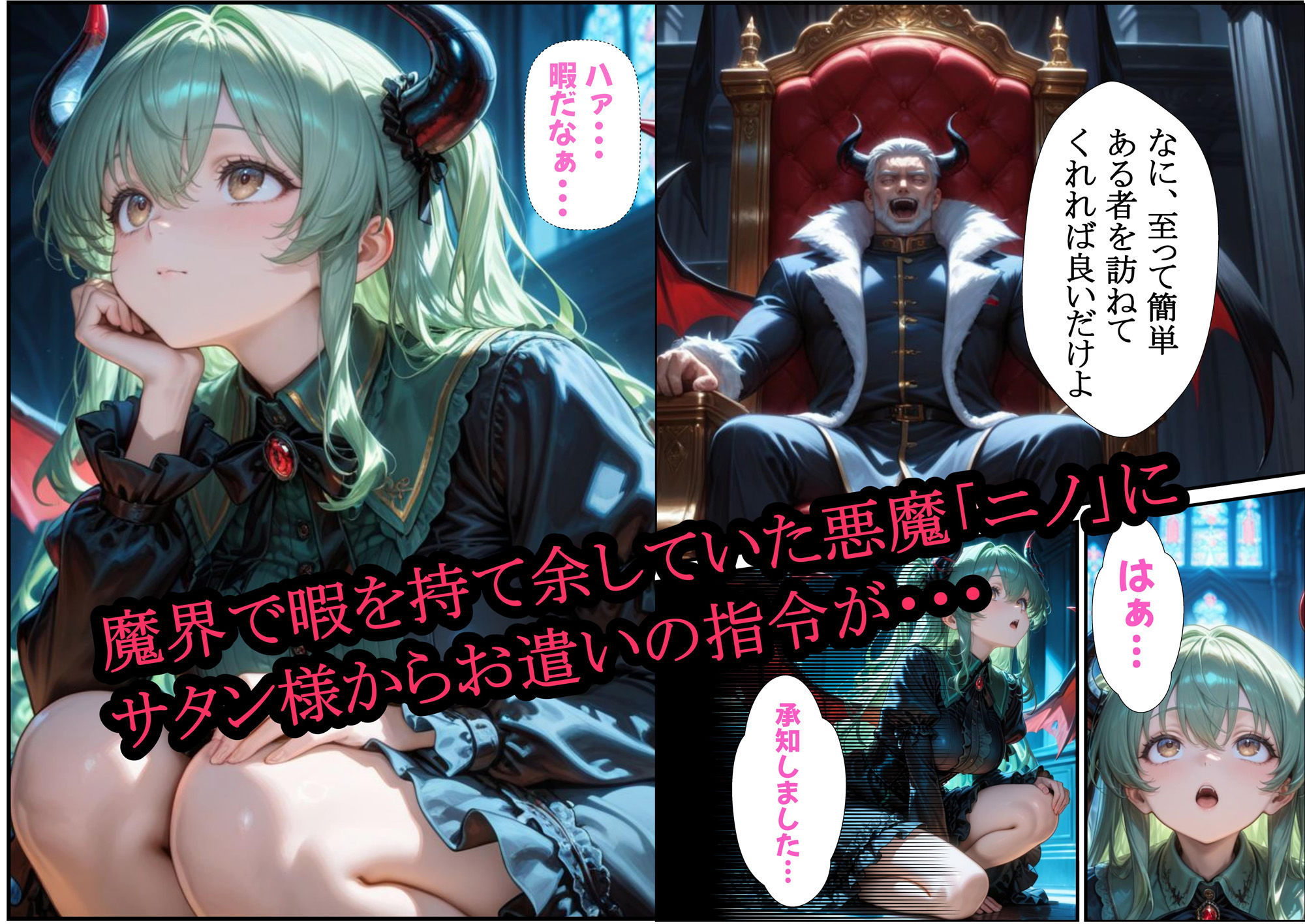 サンプル画像1:小生意気なサキュバスを騙し討ち種付け教育した件(AiGent009) [d_557339]