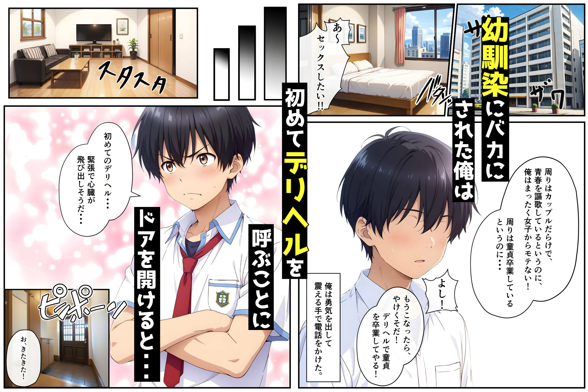 サンプル画像2:デリヘルで生徒会長と遭遇！秘密厳守の約束で本番が許された話(優品工房) [d_557340]