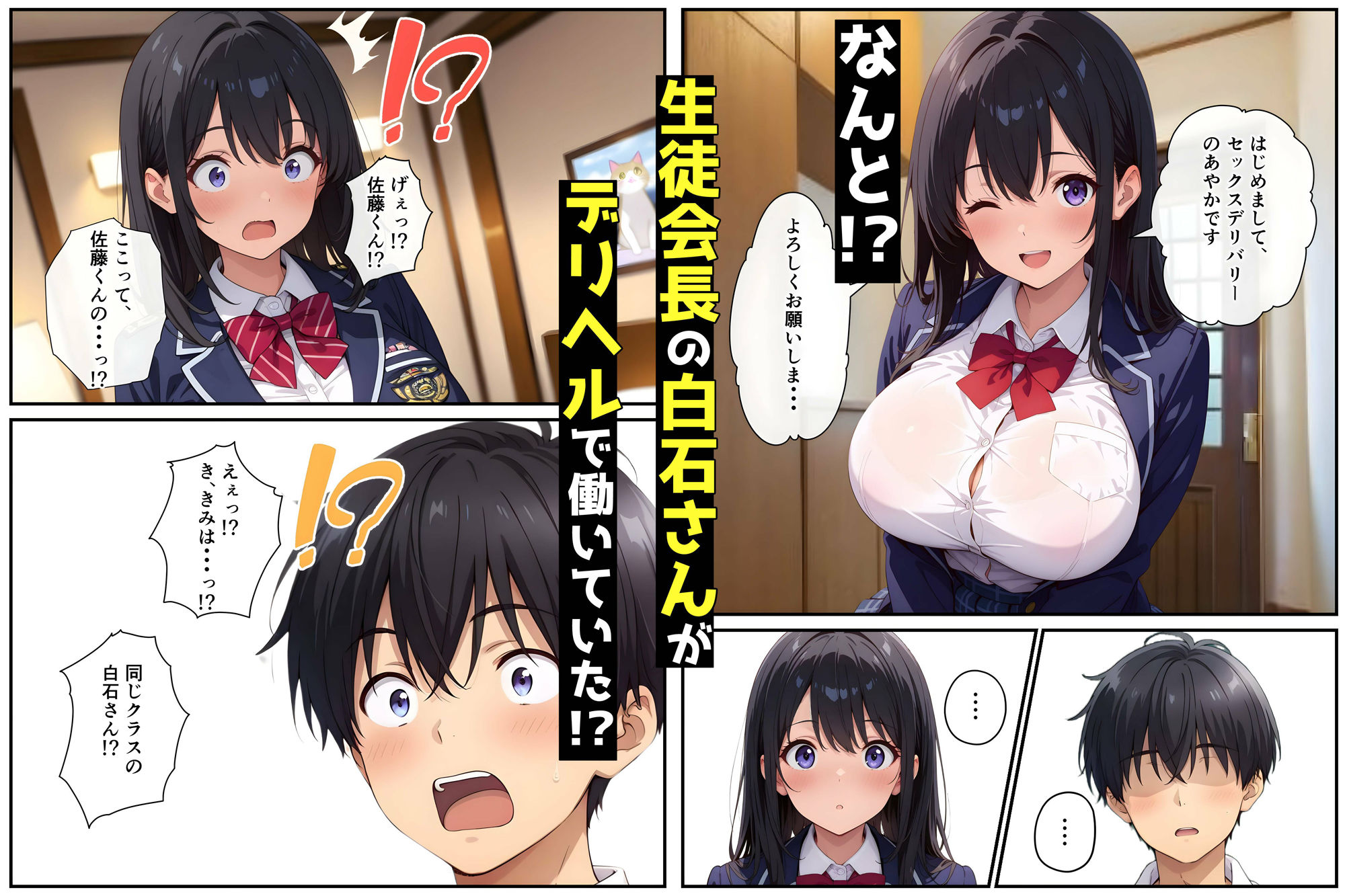 サンプル画像3:デリヘルで生徒会長と遭遇！秘密厳守の約束で本番が許された話(優品工房) [d_557340]