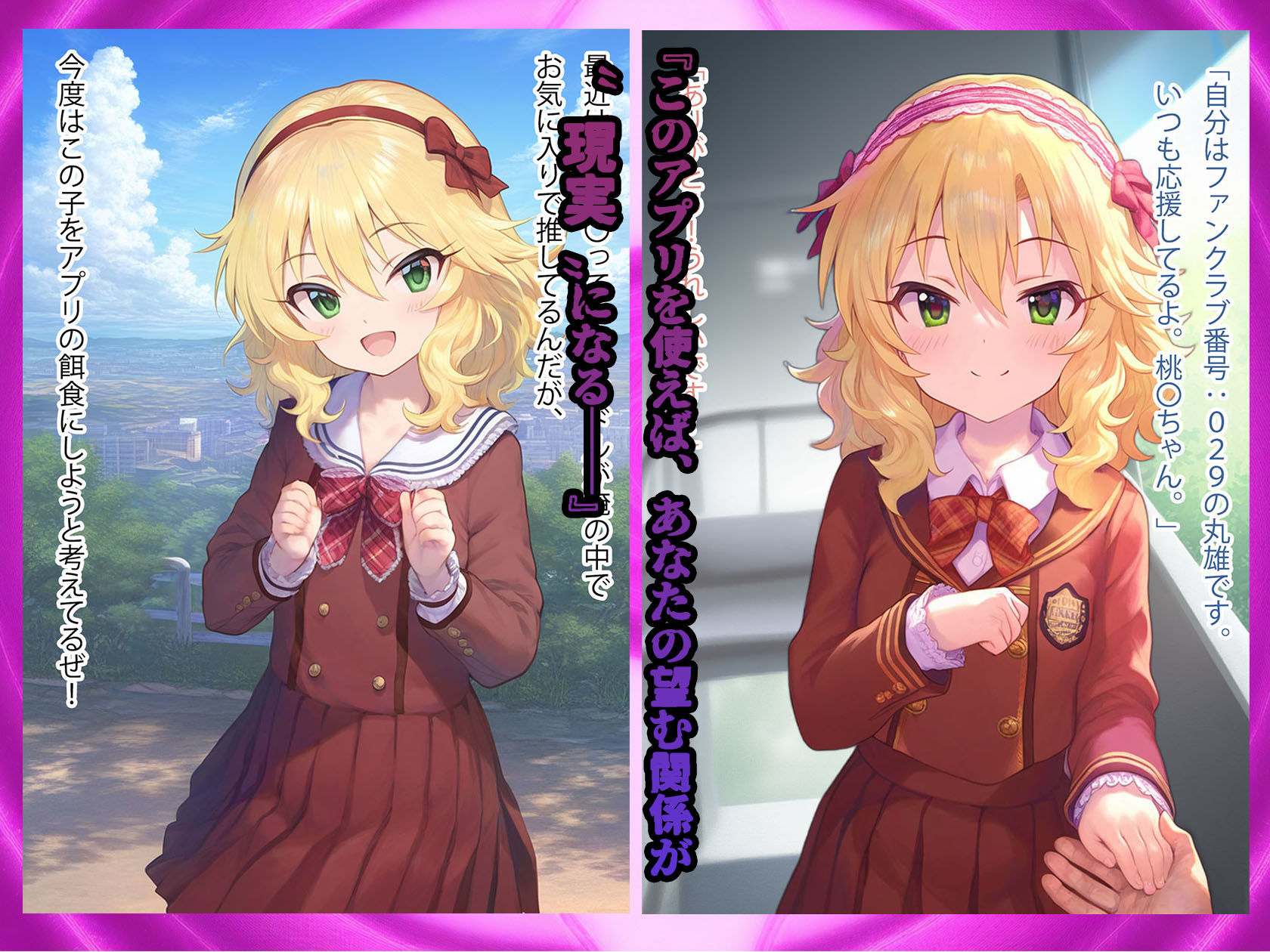 サンプル画像2:堕愛プログラム〜改変アプリで書き換えられた心〜（櫻〇桃〇編）(PuniPon) [d_557954]