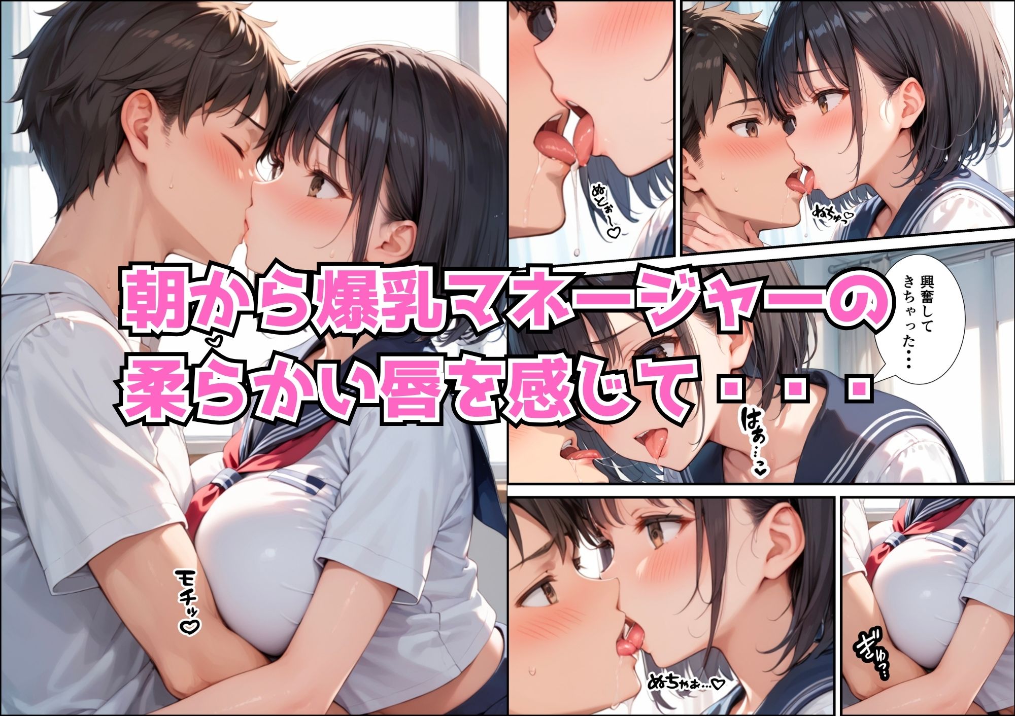 サンプル画像2:【性春イチャラブDAYS】爆乳マネージャーと朝の保健室でえっちしてたらヤバいことになった話【体験版20P】(くろも！のドリームランド) [d_560561]