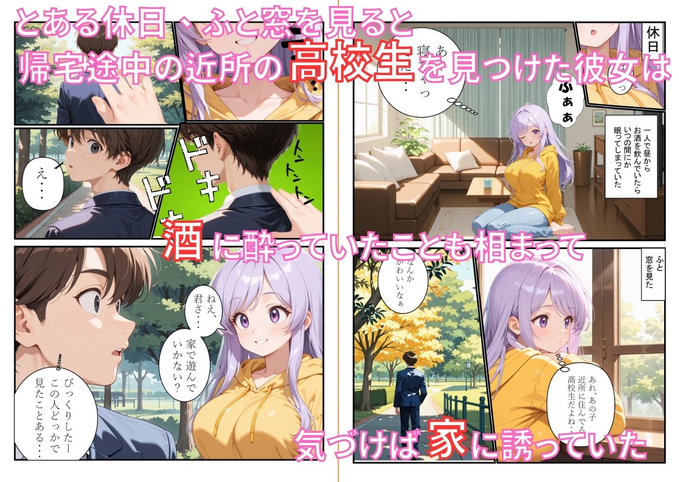 サンプル画像4:痴女気質なお姉さんが退屈な日々を変えるため、男の子を家に誘う話(小林まん) [d_561740]