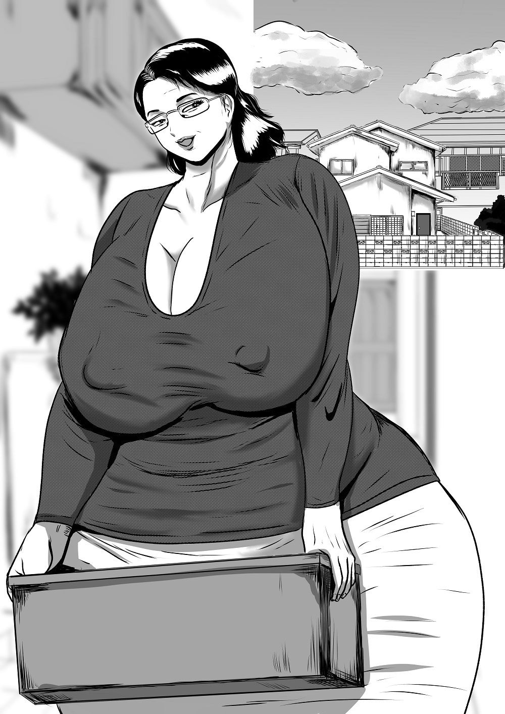 サンプル画像1:デカ尻  デカ乳  内職おばさん  お孫さんの入学式に行く！(すりごま) [d_561954]