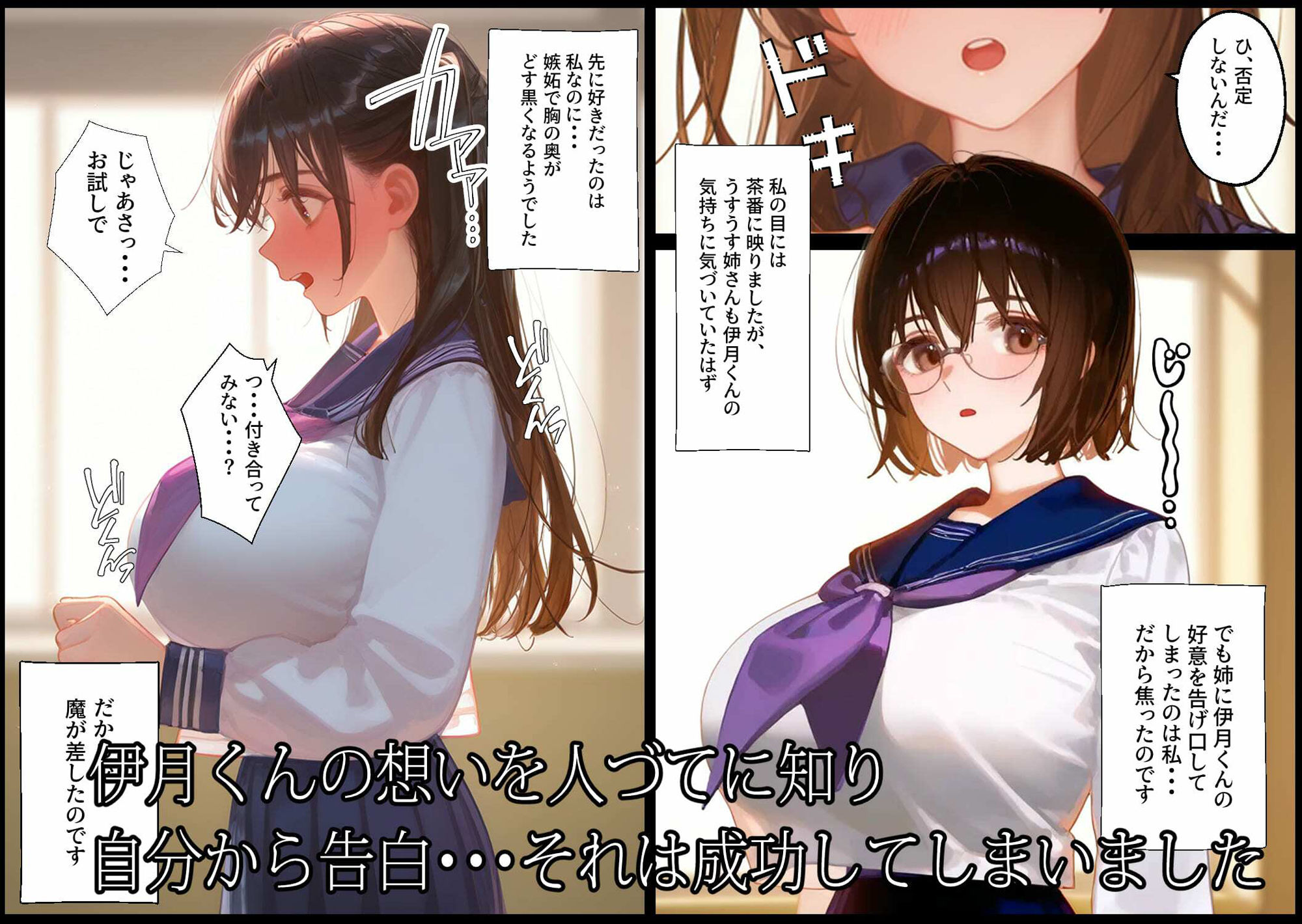 サンプル画像4:幼馴染の双子姉妹は俺のちんぽで破滅する(柑橘堂) [d_562193]