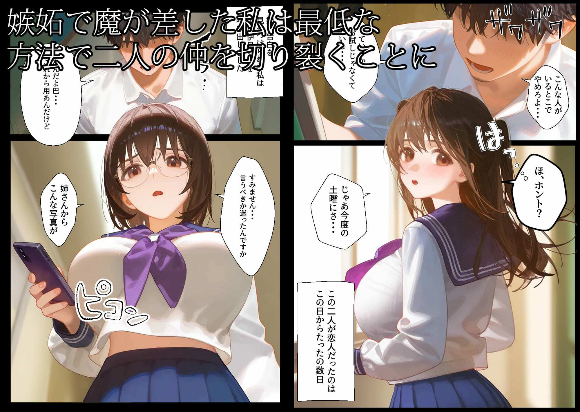 サンプル画像5:幼馴染の双子姉妹は俺のちんぽで破滅する(柑橘堂) [d_562193]