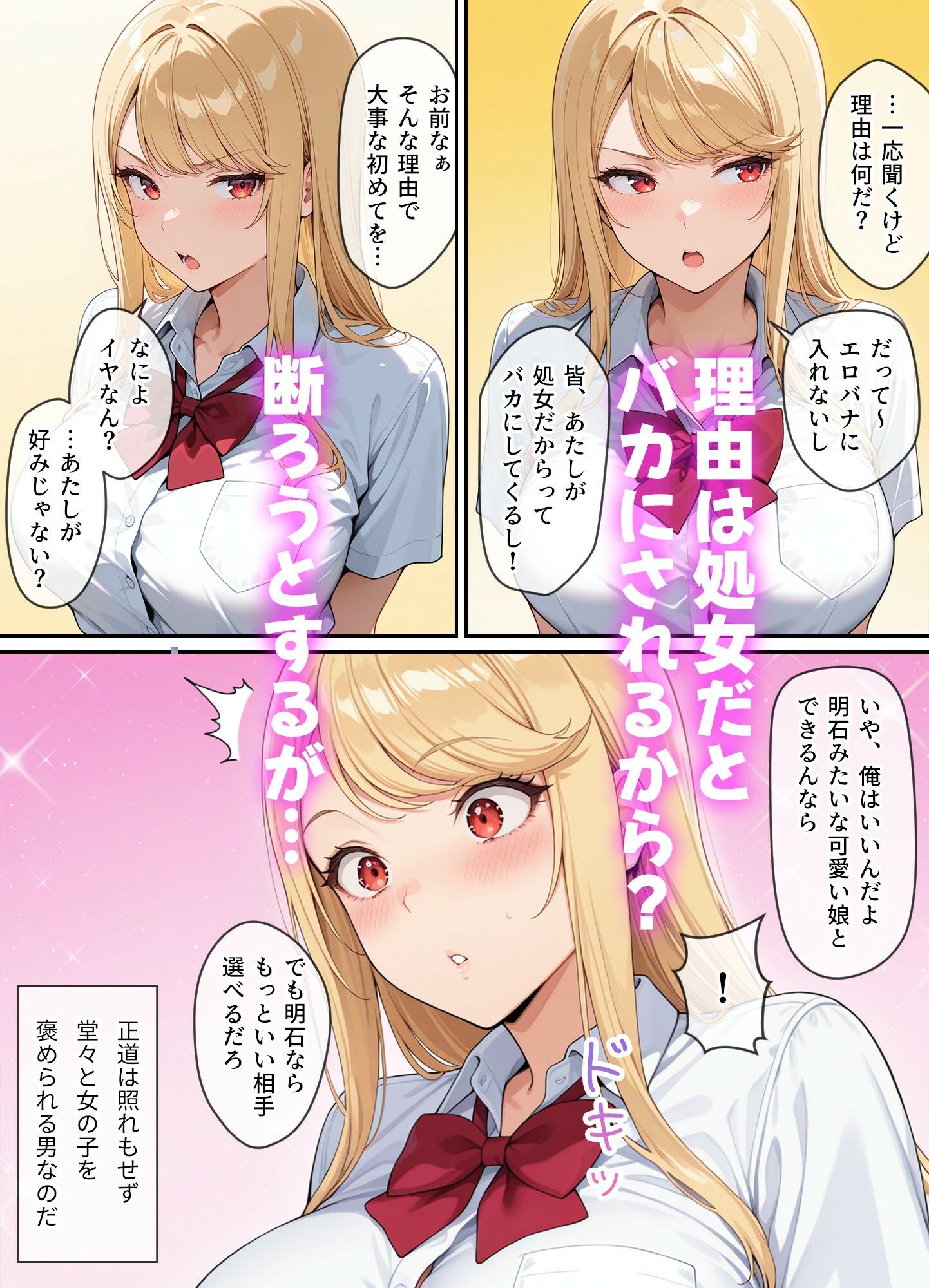 サンプル画像2:ギャルと正道くん(寝てくれ屋) [d_562725]