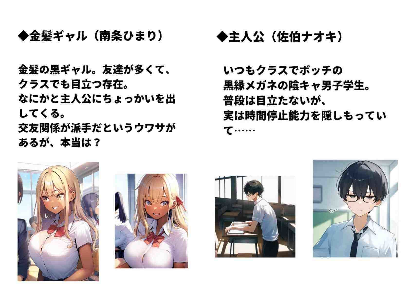 時間停止能力で授業中に幼馴染の金髪ギャルにヤリたい放題 画像10