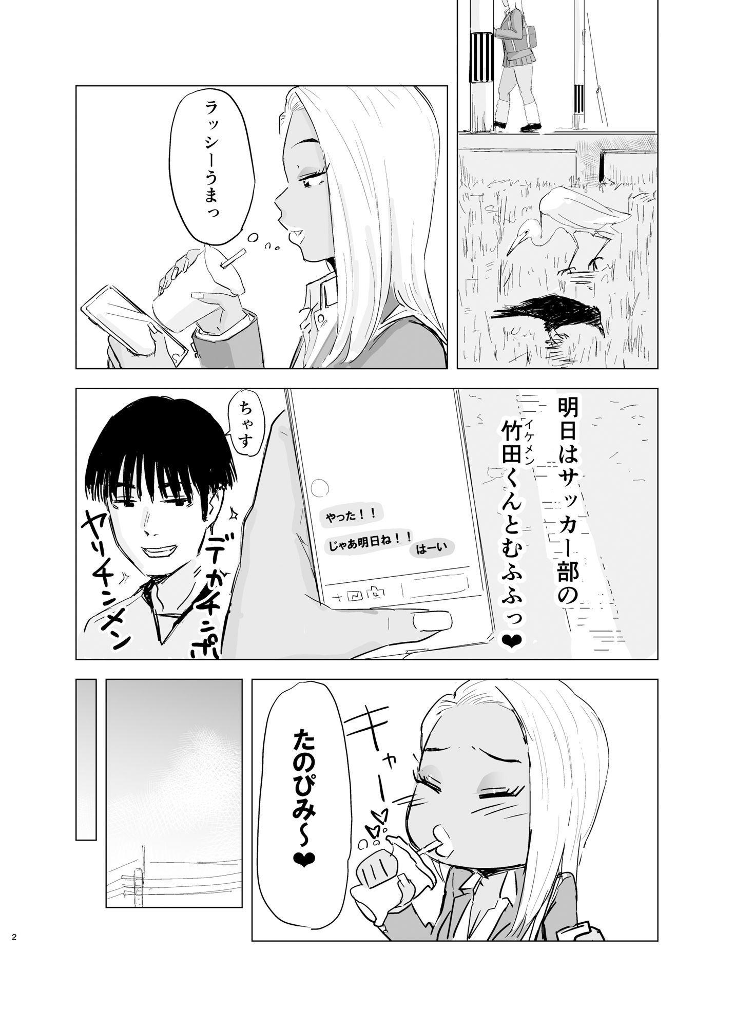 サンプル画像3:黒ギャルJK×サッカー部のデカチン(もーた) [d_563397]