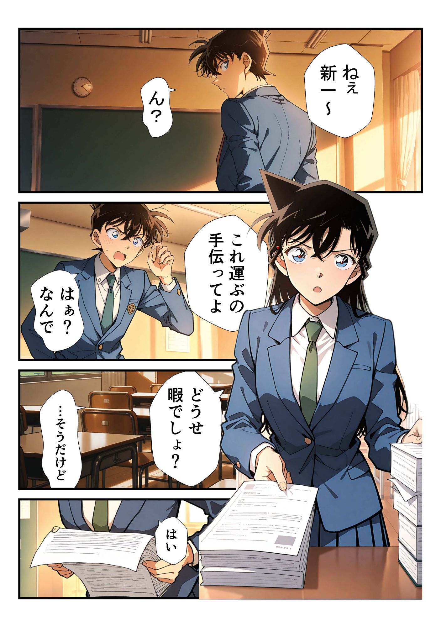 サンプル画像2:名探偵と放課後タイム(禁断の果実) [d_563424]