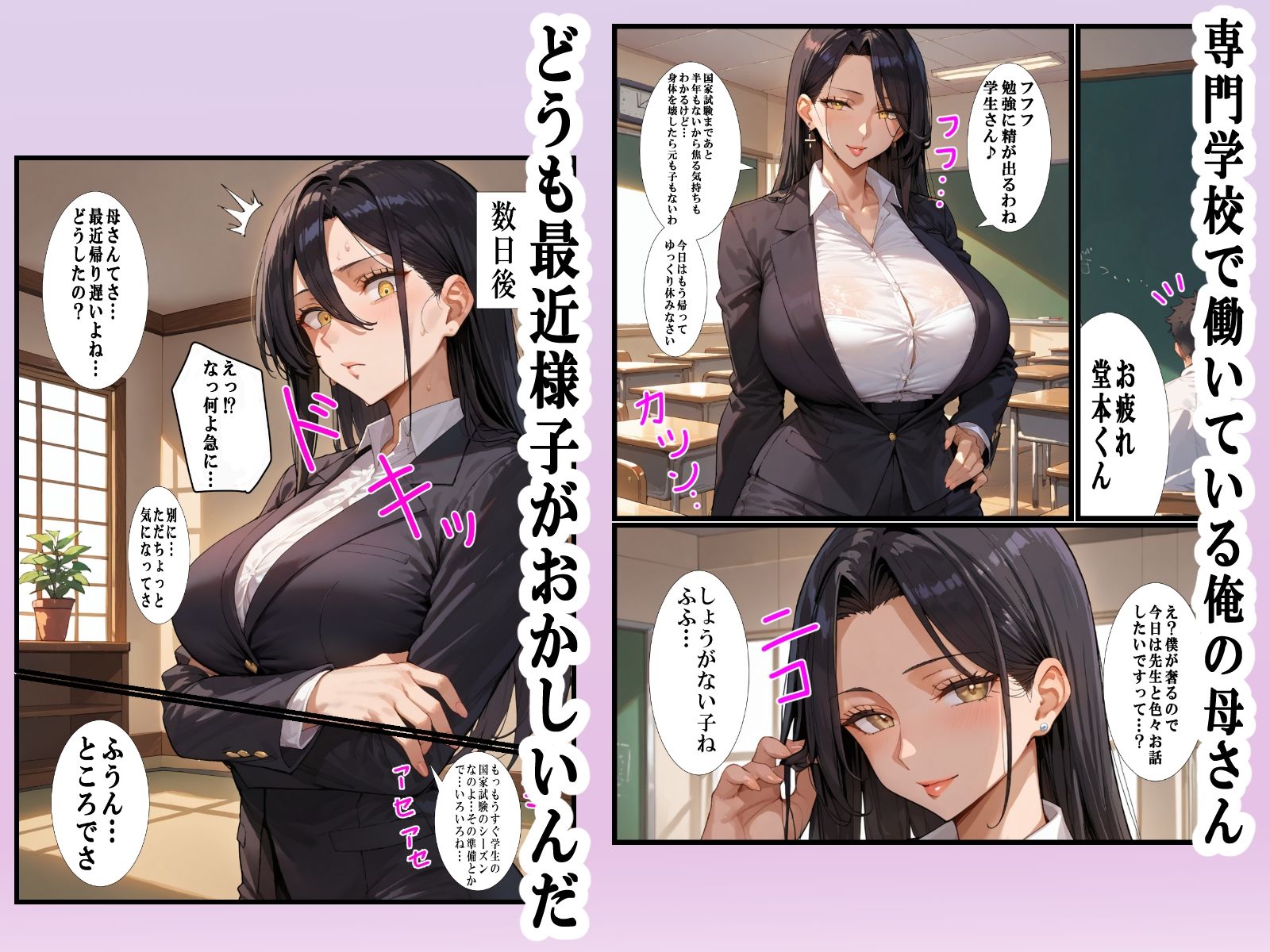 サンプル画像1:専門学校講師の母が俺をいじめていた生徒と不倫していた話(超☆超妊婦メーカー) [d_563801]