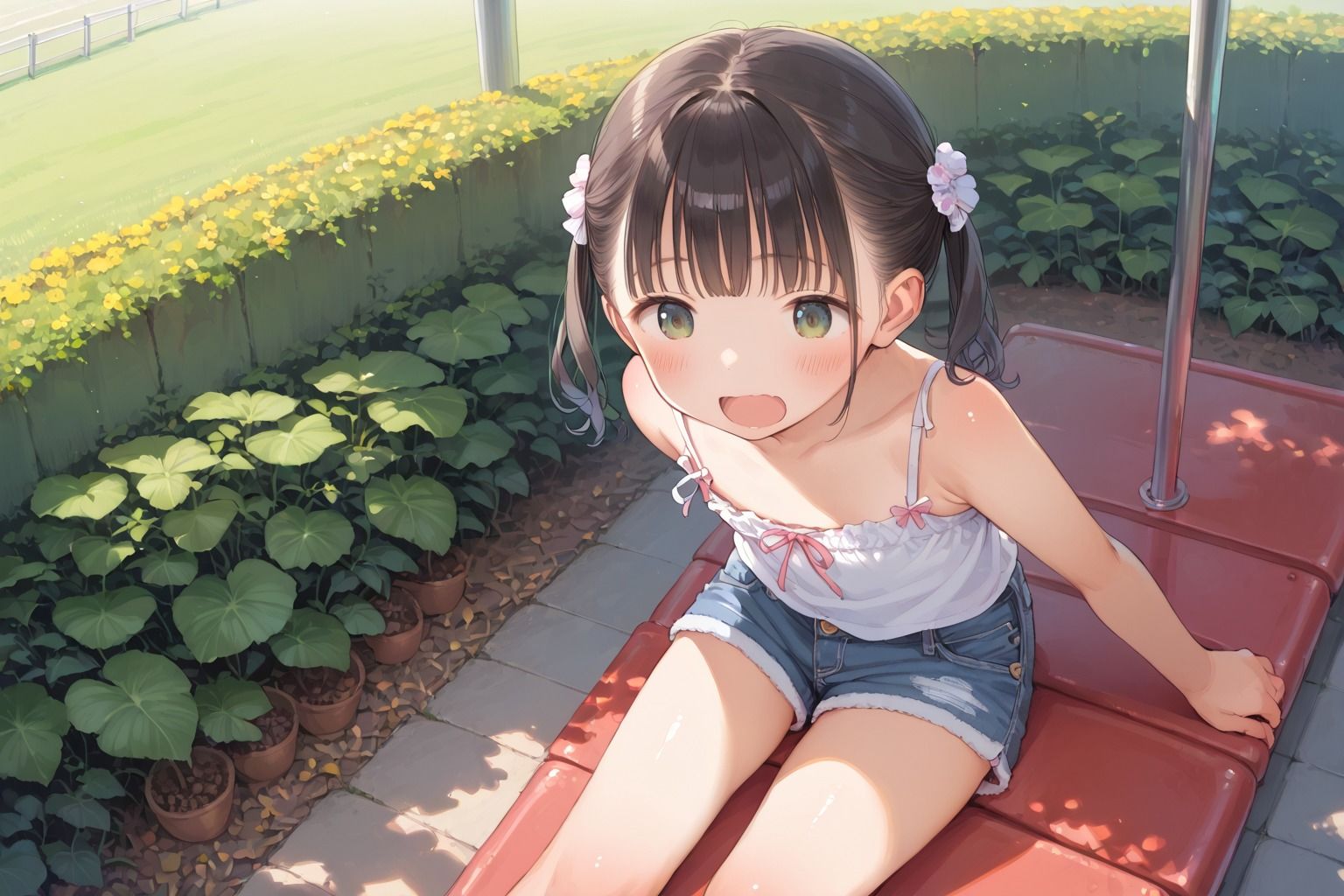 貧乳少女を公園で即ハメ