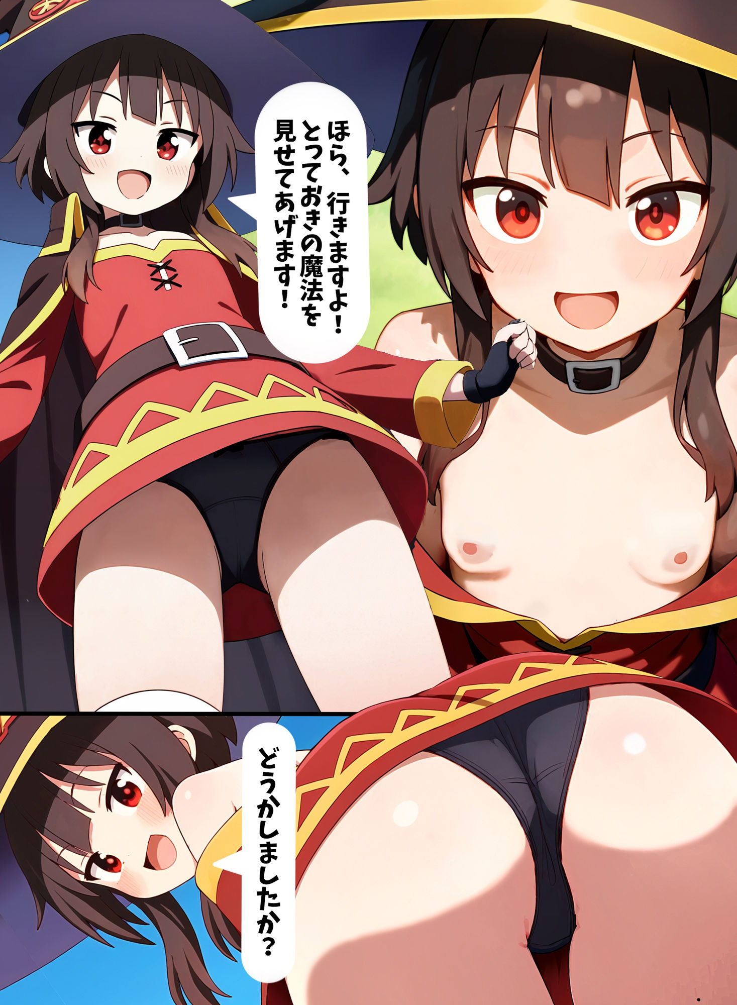 サンプル画像2:とってもやさしいめぐみんお姉ちゃん(AI漫画創作倶楽部) [d_565114]